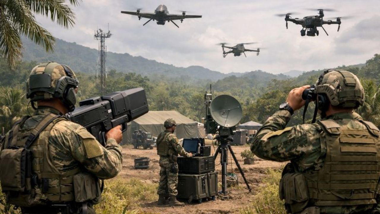 Após ataques com drones, a Colômbia anuncia escudo antidrone e amplia a defesa aérea militar contra grupos armados ilegais.