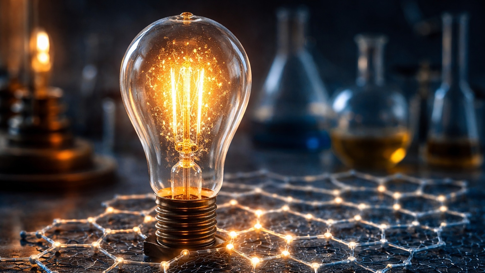 Estudo sugere que lâmpada de Edison de 1879 pode ter produzido grafeno turbostrático sob condições elétricas semelhantes às atuais.