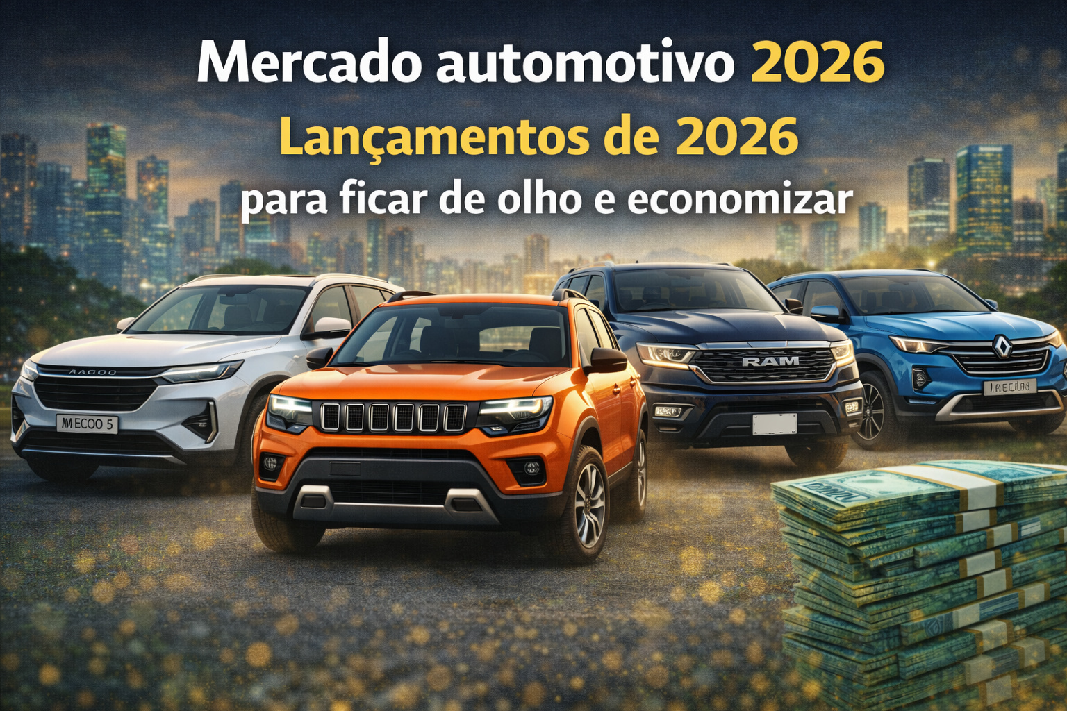 Vai trocar de carro? Veja os lançamentos de 2026 que prometem o melhor custo-benefício no Brasil