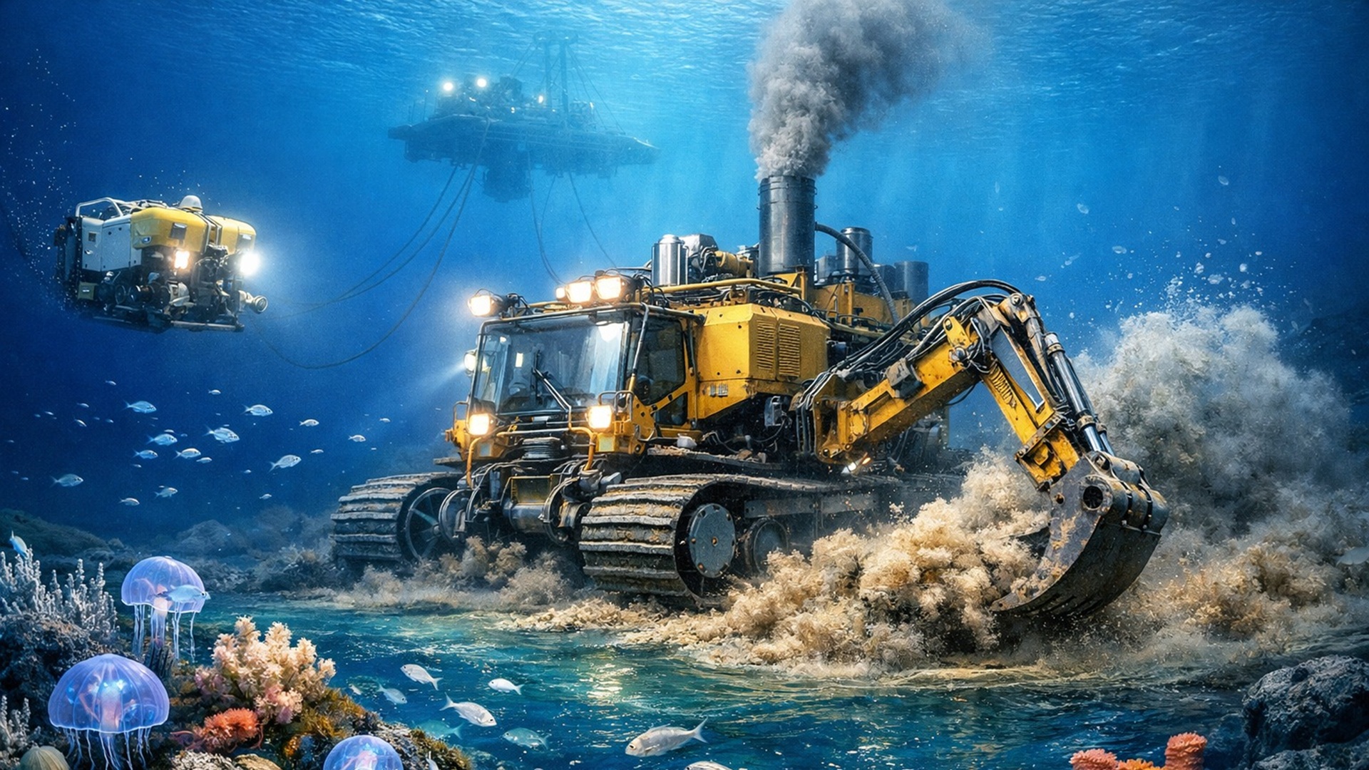 Estudo aponta que resíduos da mineração em águas profundas podem afetar a cadeia alimentar do oceano e a pesca global.