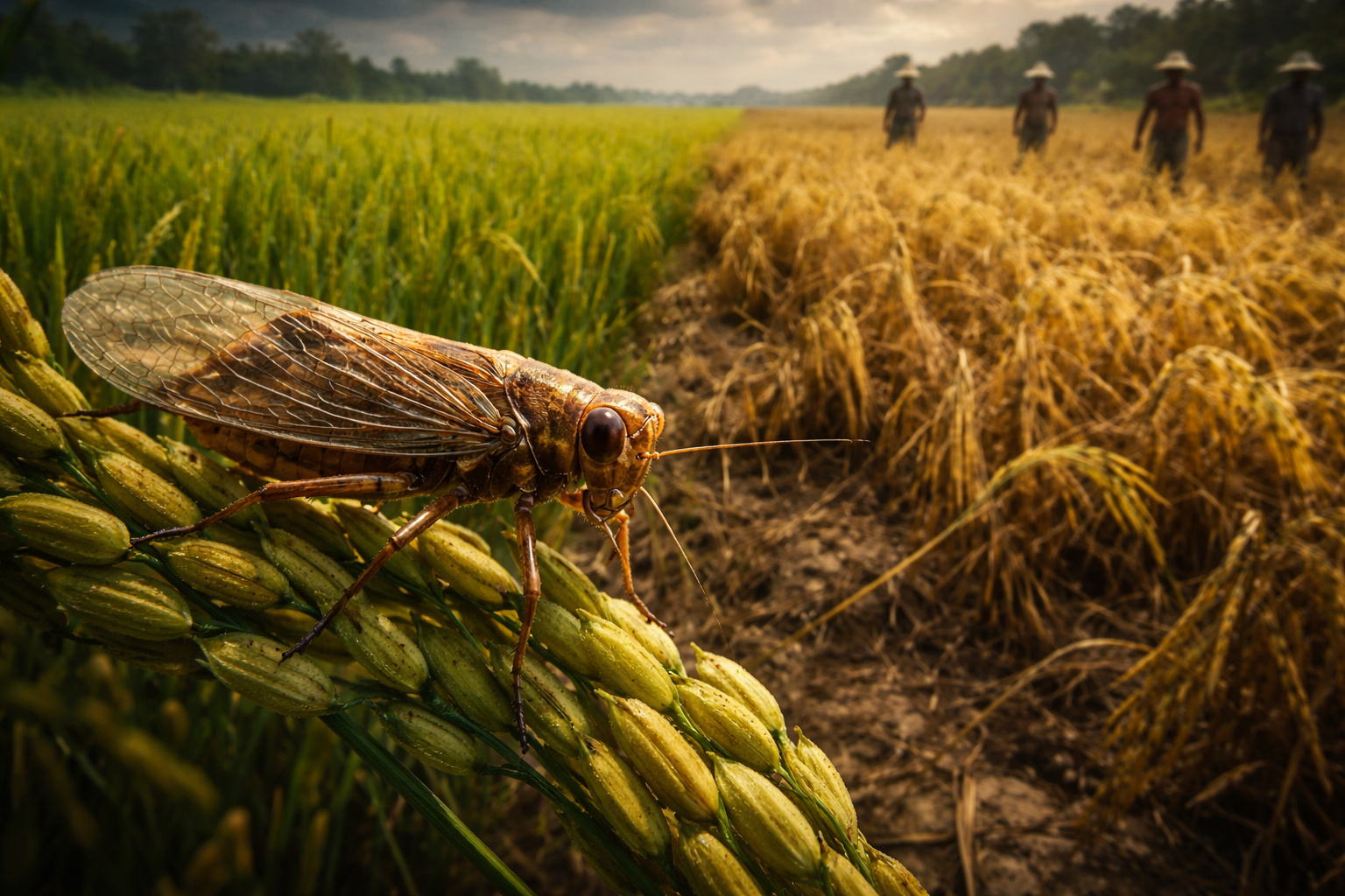 A praga que pode eliminar até 50% das lavouras de arroz, ameaça o alimento básico de 3,5 bilhões de pessoas e já provoca colapsos agrícolas no Sudeste Asiático