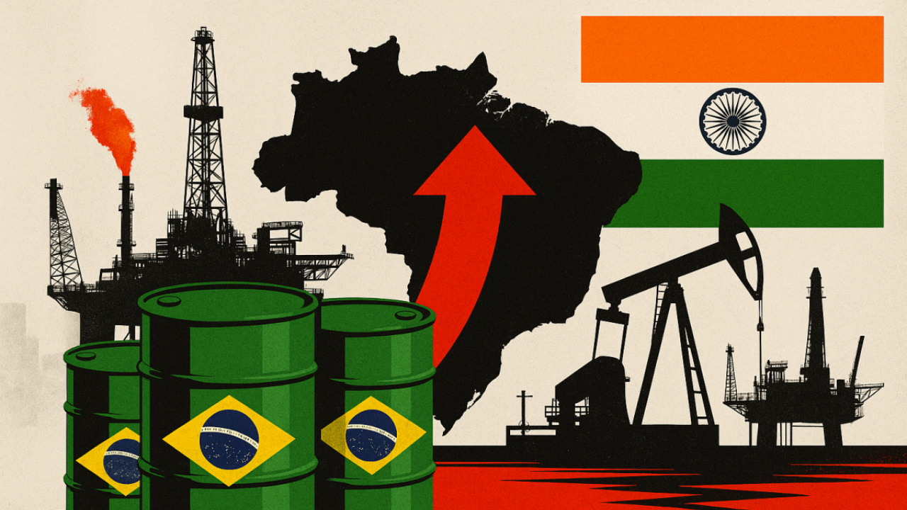 A maior refinaria da Índia vai ampliar a importação de petróleo brasileiro para pelo menos 24 milhões de barris, em meio à retração dos volumes vindos da Rússia e à busca por diversificação de fornecedores.
