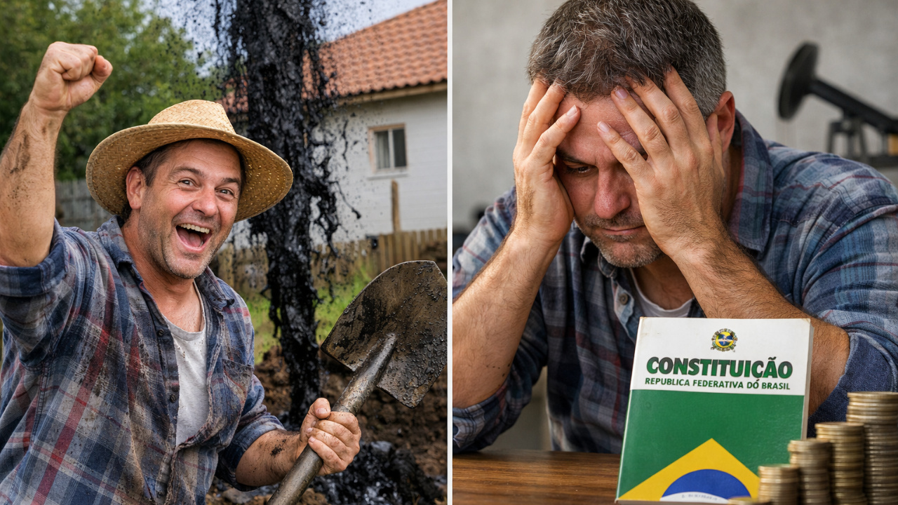 Descobrir petróleo no terreno não garante riqueza no Brasil. Entenda quem é o verdadeiro dono do petróleo, o que diz a lei, como funciona a indenização e os royalties pagos ao proprietário.