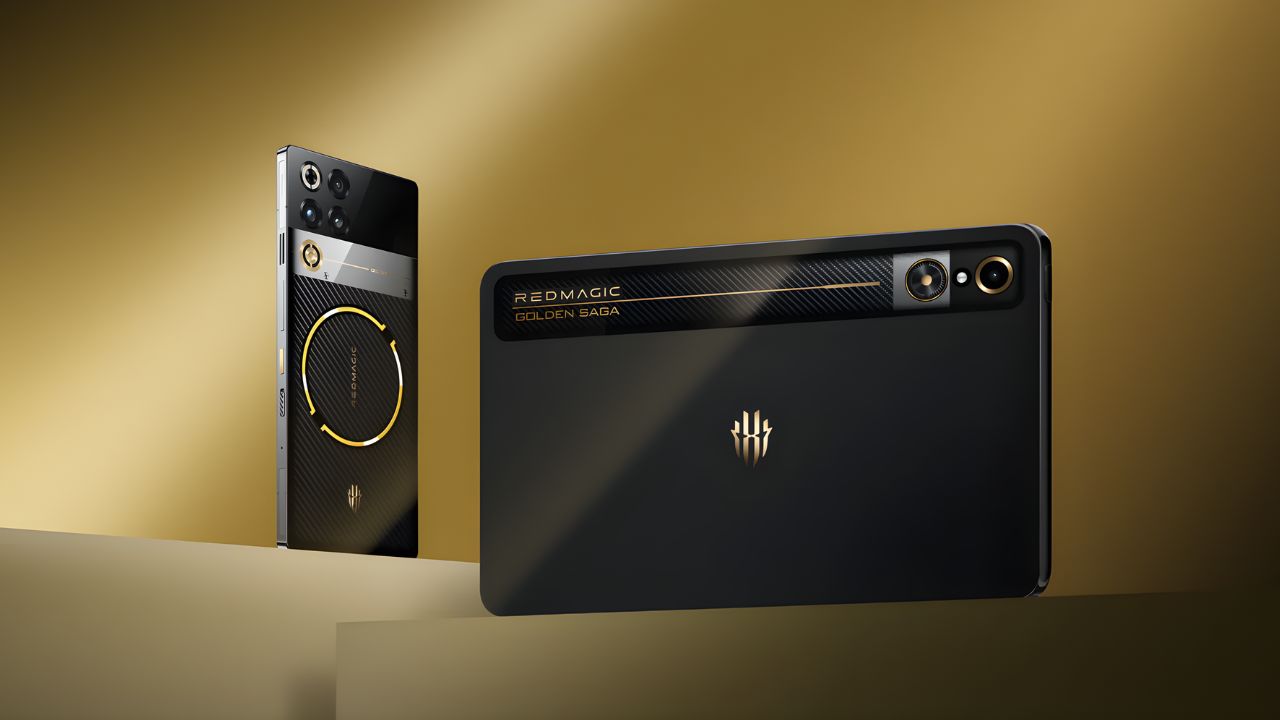 RedMagic lança tablet e notebook gamer de luxo com ouro e vidro de safira. Conheça design premium, desempenho extremo e preços da linha Golden Saga.