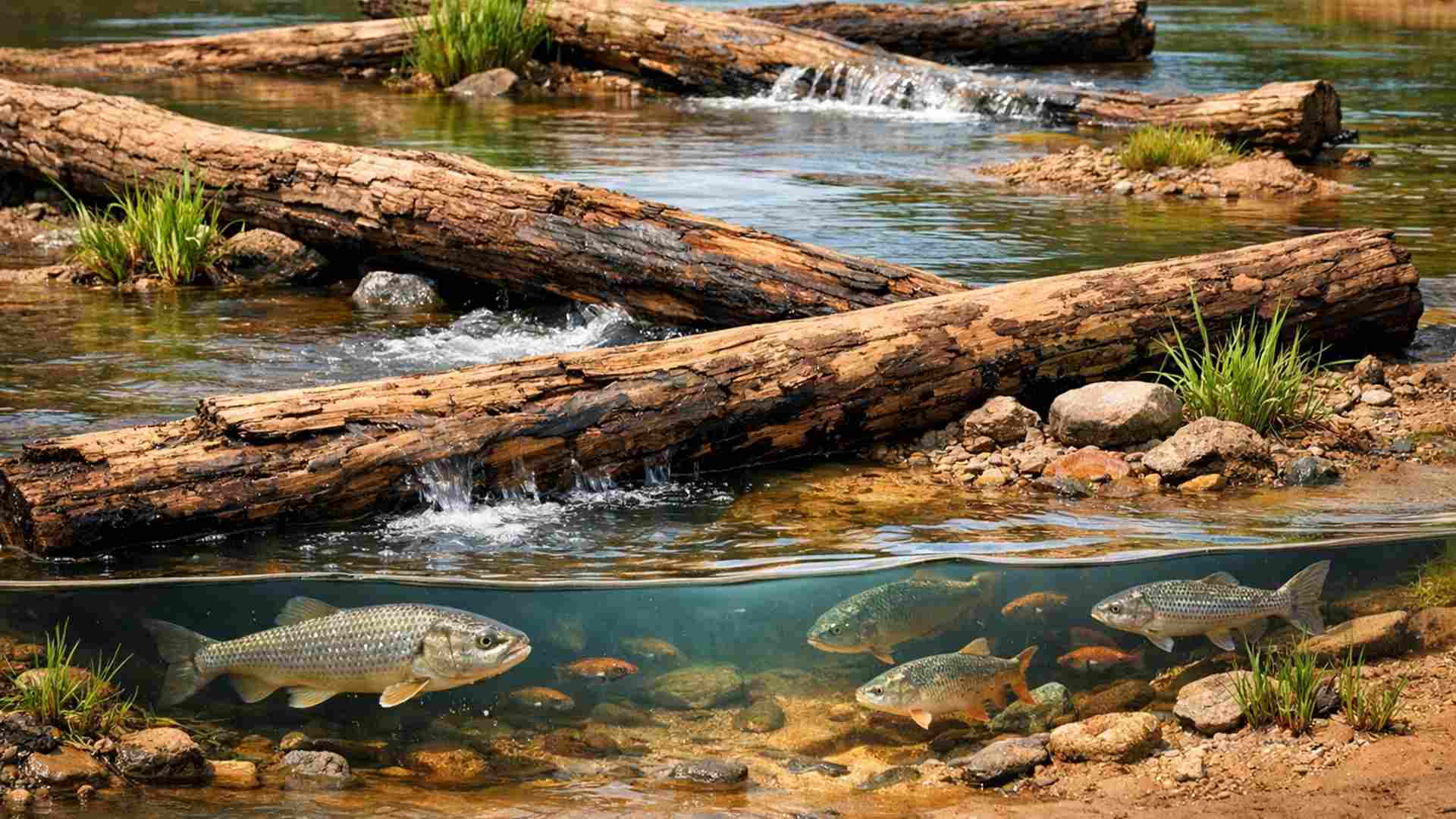 Técnica com troncos no rio Gualaxo do Norte reduziu a força da água, recriou habitats e impulsionou a recuperação ambiental após Mariana.