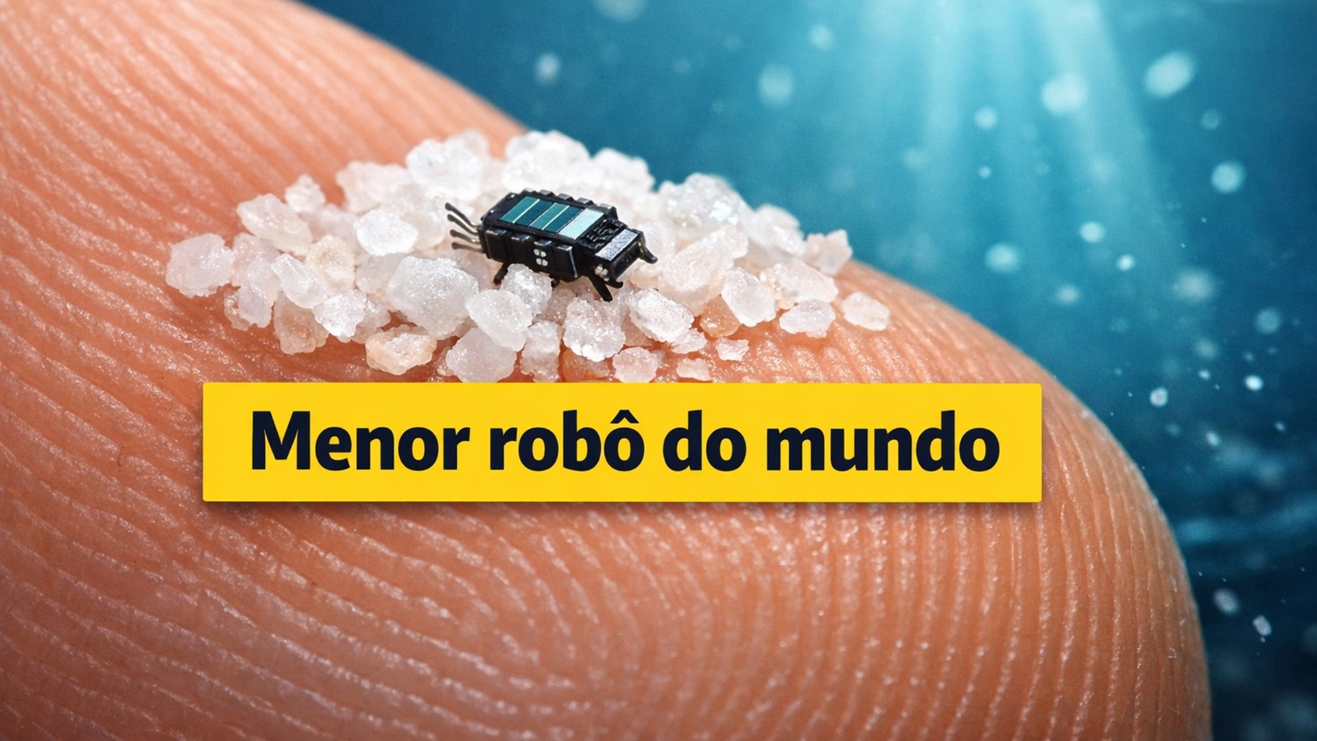Robôs microscópicos autônomos, do tamanho de um grão de sal, nadam sozinhos, usam luz como energia e integram sensores e computador.
