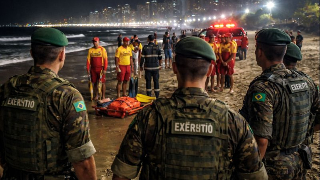 Soldado do Exército Brasileiro morre ao tentar salvar irmão; corpo foi encontrado em Praia Grande após resgate no litoral de São Paulo.