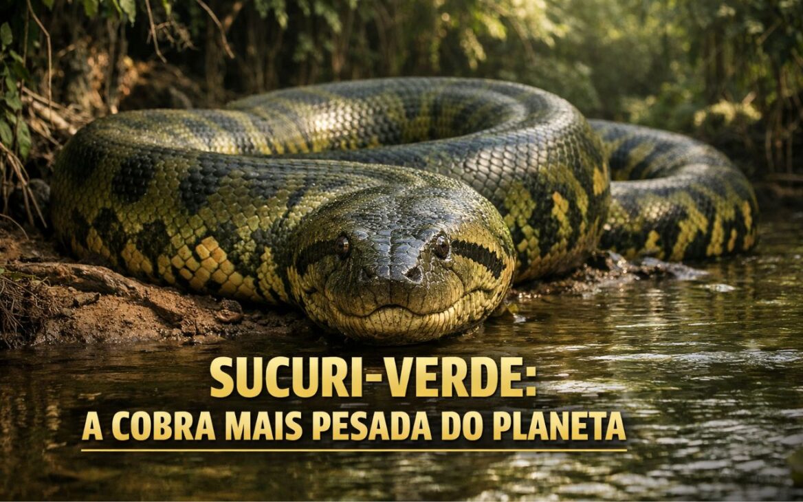La sucuri-verde, considerada la serpiente más pesada y fuerte del mundo, vive en ríos de América del Sur y impresiona por su peso, fuerza muscular y estrategia de caza.