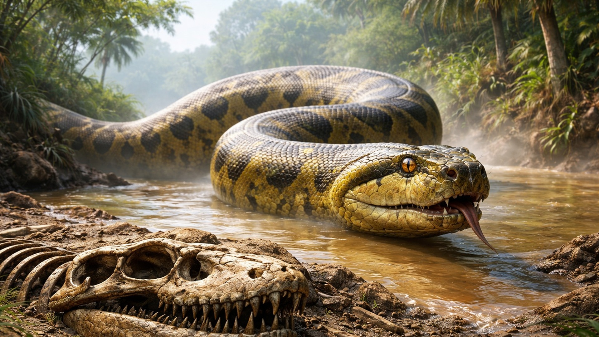 Sucuris gigantes já eram enormes há 12,4 milhões de anos e nunca cresceram mais