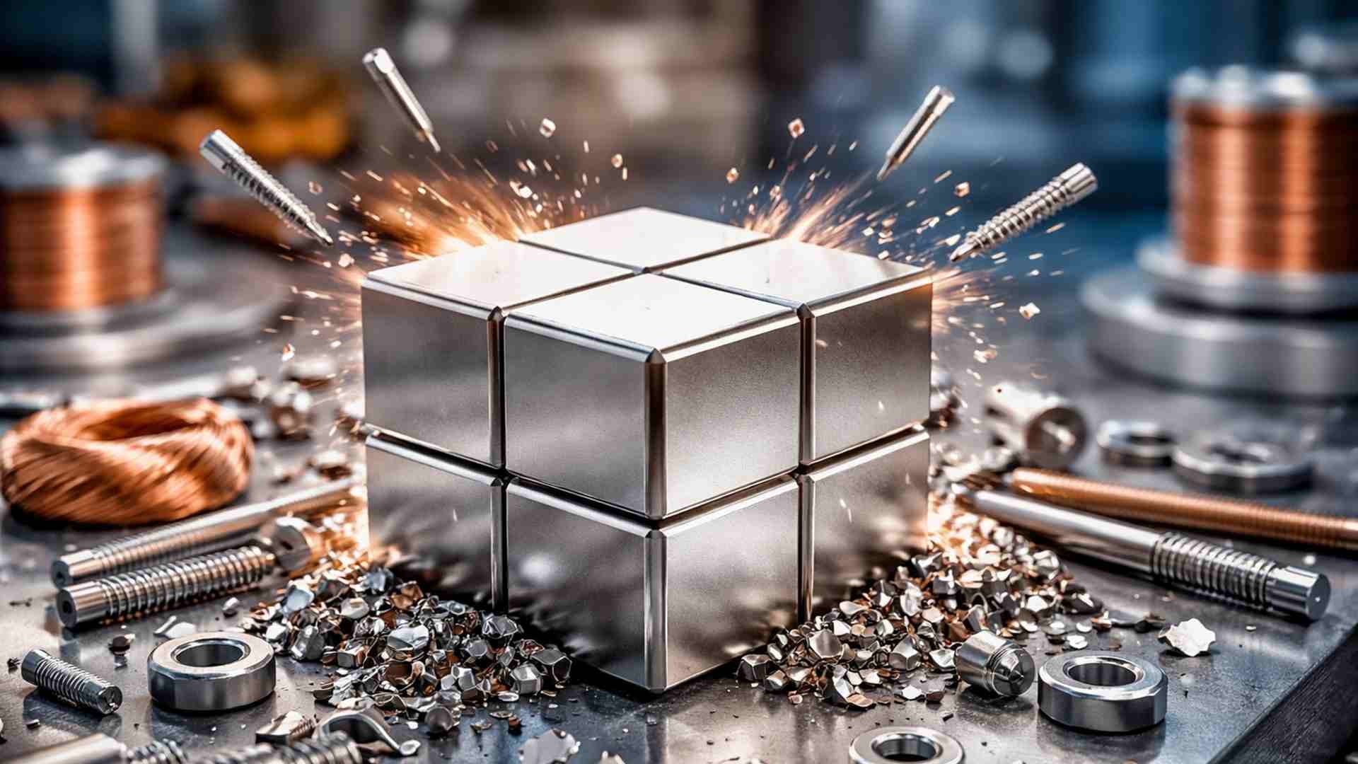 Pesquisa identifica nova classe de ímãs potentes sem terras raras, usando metais abundantes e boro, com aplicações em energia limpa e eletrônica.