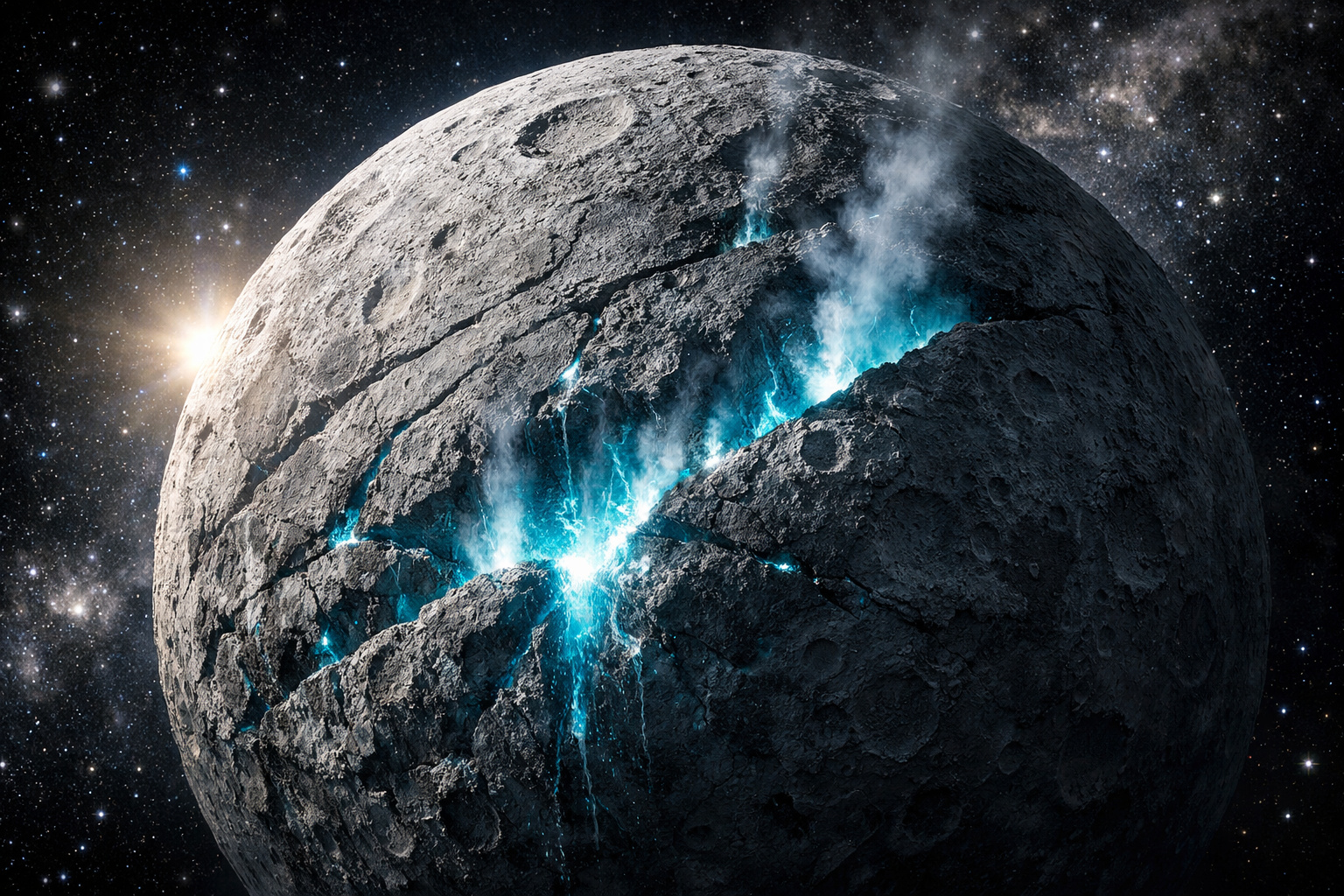 Com menos de 1.000 km de diâmetro, o planeta anão Ceres exibe sinais de água salgada recente emergindo do interior, indica atividade geológica ativa há milhões de anos e desafia a ideia de mundos pequenos e “mortos” no Sistema Solar