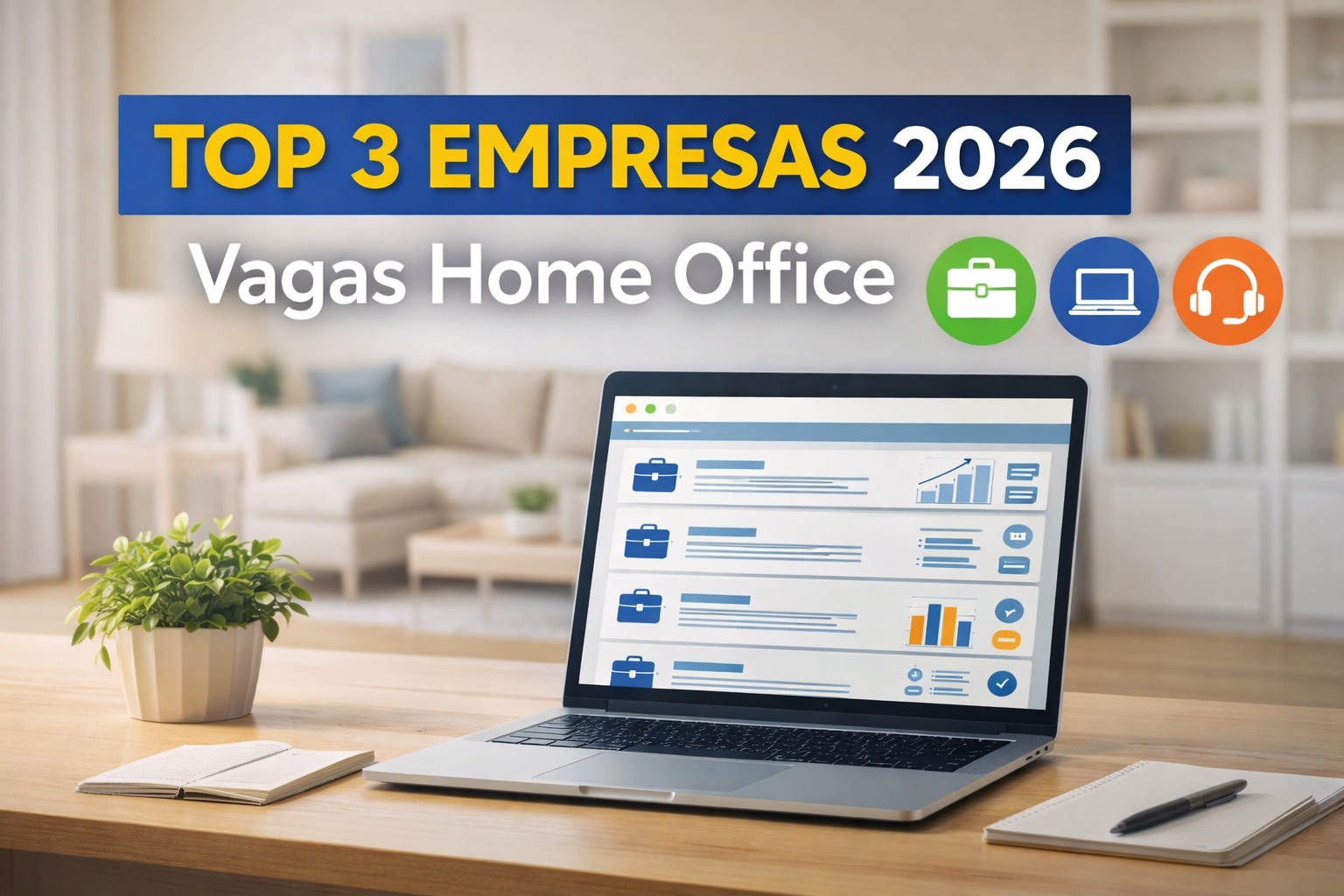 Top 3 empresas com vagas home office em 2026: oportunidades meio período, opções noturnas e chances reais para iniciantes que querem trabalhar de casa