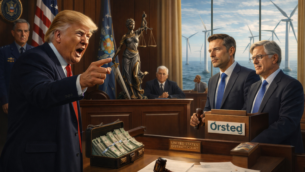 A Orsted entrou na Justiça contra o governo Trump após a suspensão de um grande projeto de energia eólica offshore nos Estados Unidos, avaliado em US$ 5 bilhões.