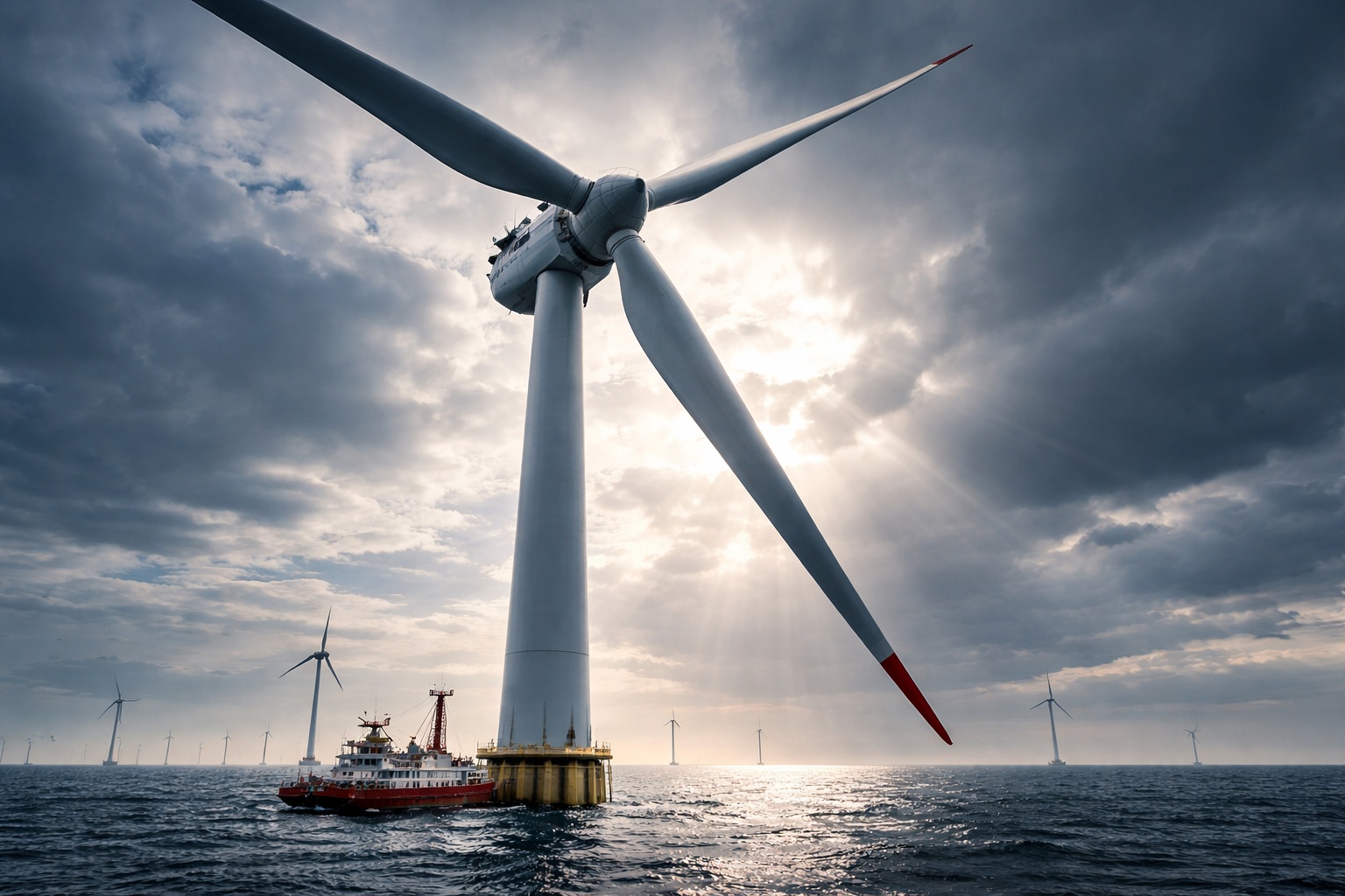 Uma única turbina eólica de 15 MW já alimenta até 20.000 casas, atinge 260 metros de altura, tem pás maiores que um Boeing 747 e redefine o padrão de megaescala na geração offshore