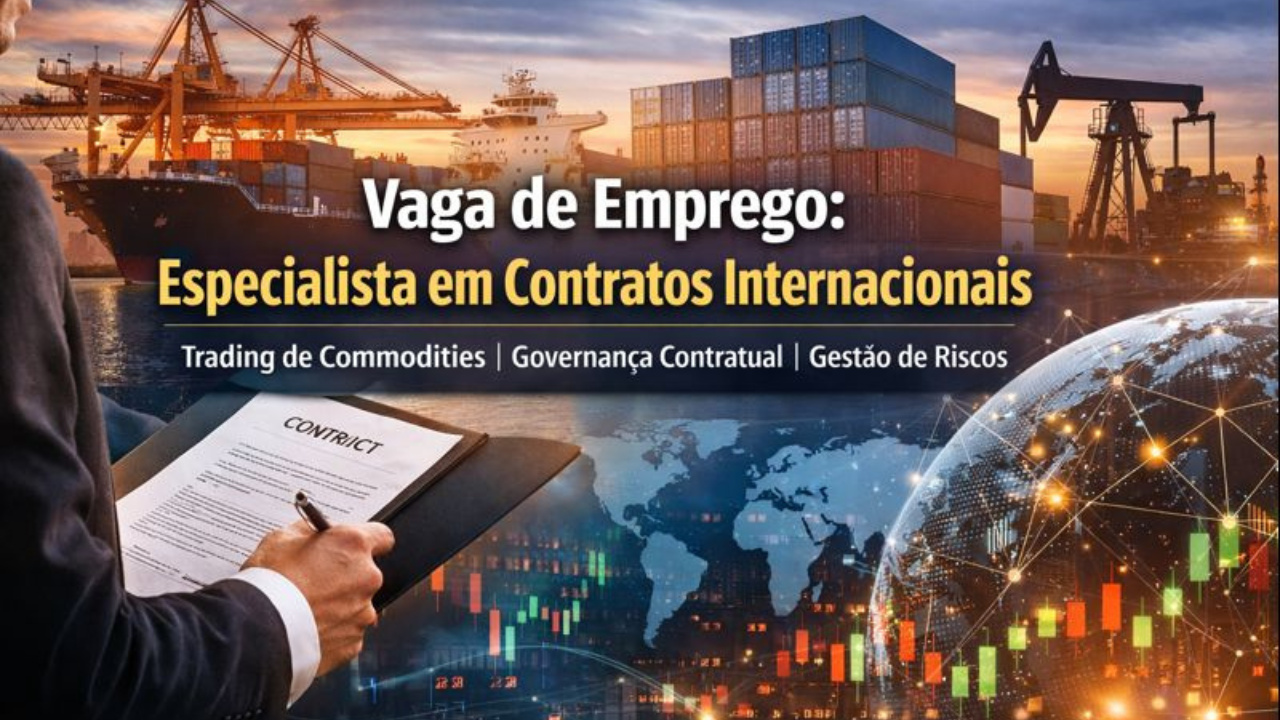 Empresa abre vaga de emprego para atuar com Contratos no Trading de Commodities, fortalecendo Governança Contratual e Gestão de Riscos.