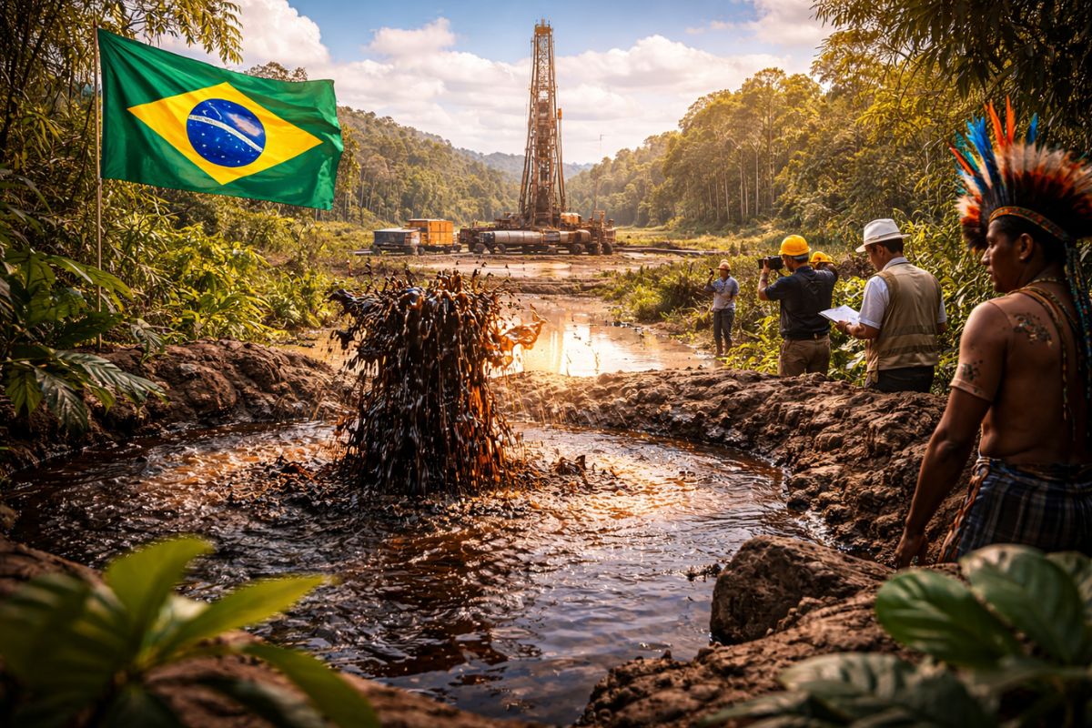 petróleo a 17 metros em Rupununi, na Guiana, reacende atenção na bacia do Tacutu e amplia discussão sobre terras indígenas, concessões e sustentabilidade na fronteira ligada ao Brasil.