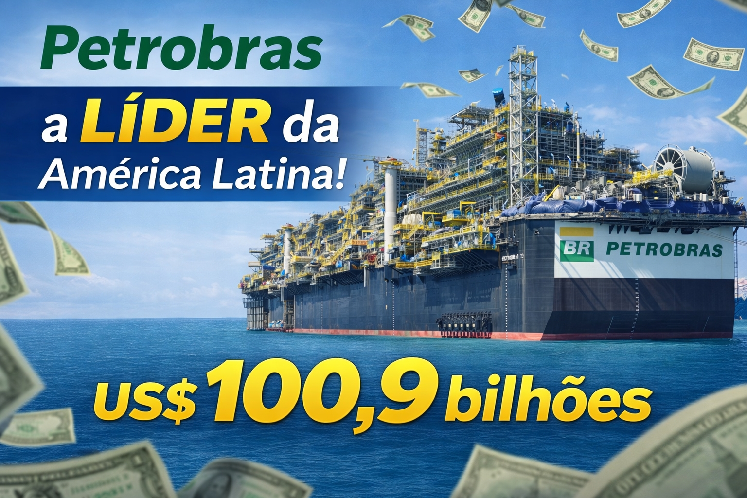 Adeus Mercado Livre: Petrobras, o gigante do petróleo brasileiro, atinge US$ 100,9 bilhões e desbanca a multinacional argentina se tornando a empresa com maior valor de marcado da América Latina