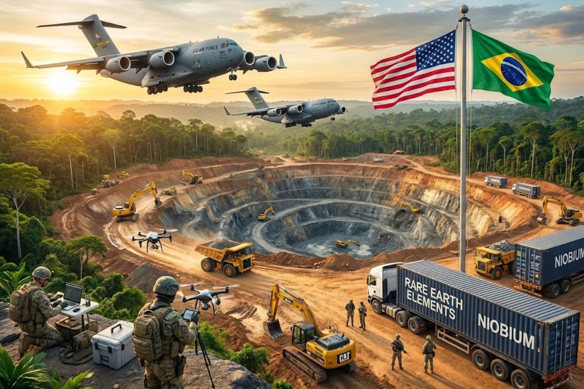 No centro da disputa global por minerais críticos, o Brasil surge como território estratégico para os Estados Unidos, combinando grandes reservas de terras raras e domínio no nióbio, em uma corrida silenciosa que redefine poder geopolítico no século vinte e um.