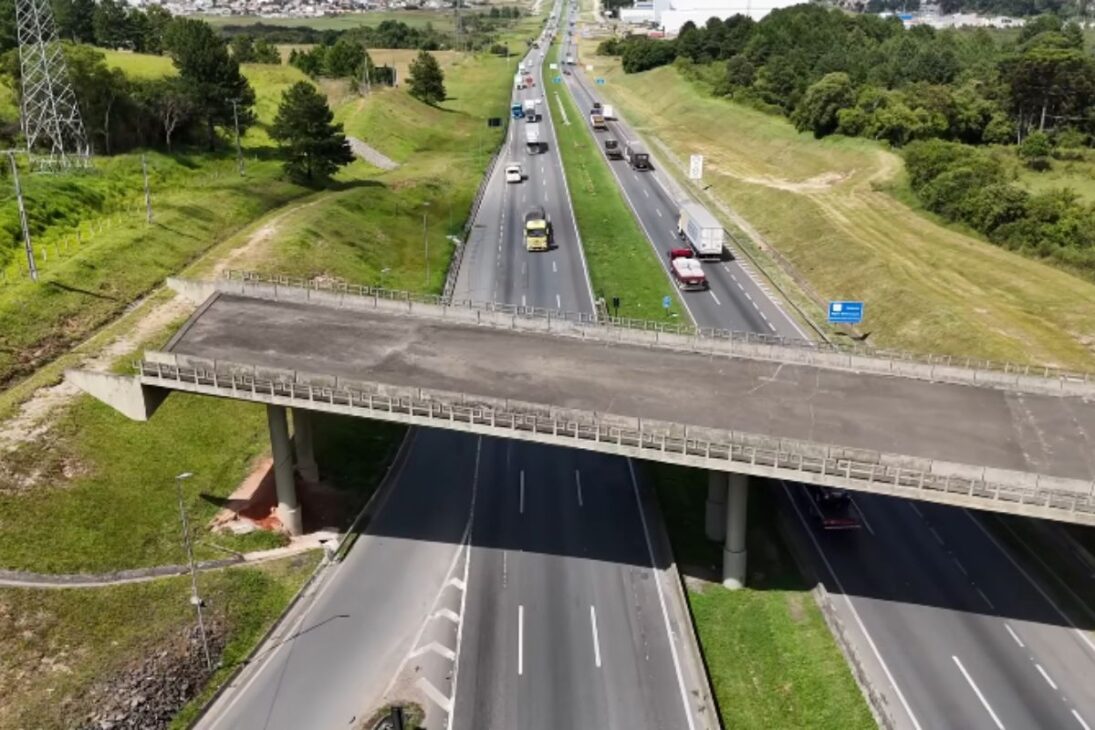 Viaducto fantasma de São José dos Pinhais deja de ser obra inacabada en el Contorno Leste y promete mejorar la movilidad en el Contorno Leste.