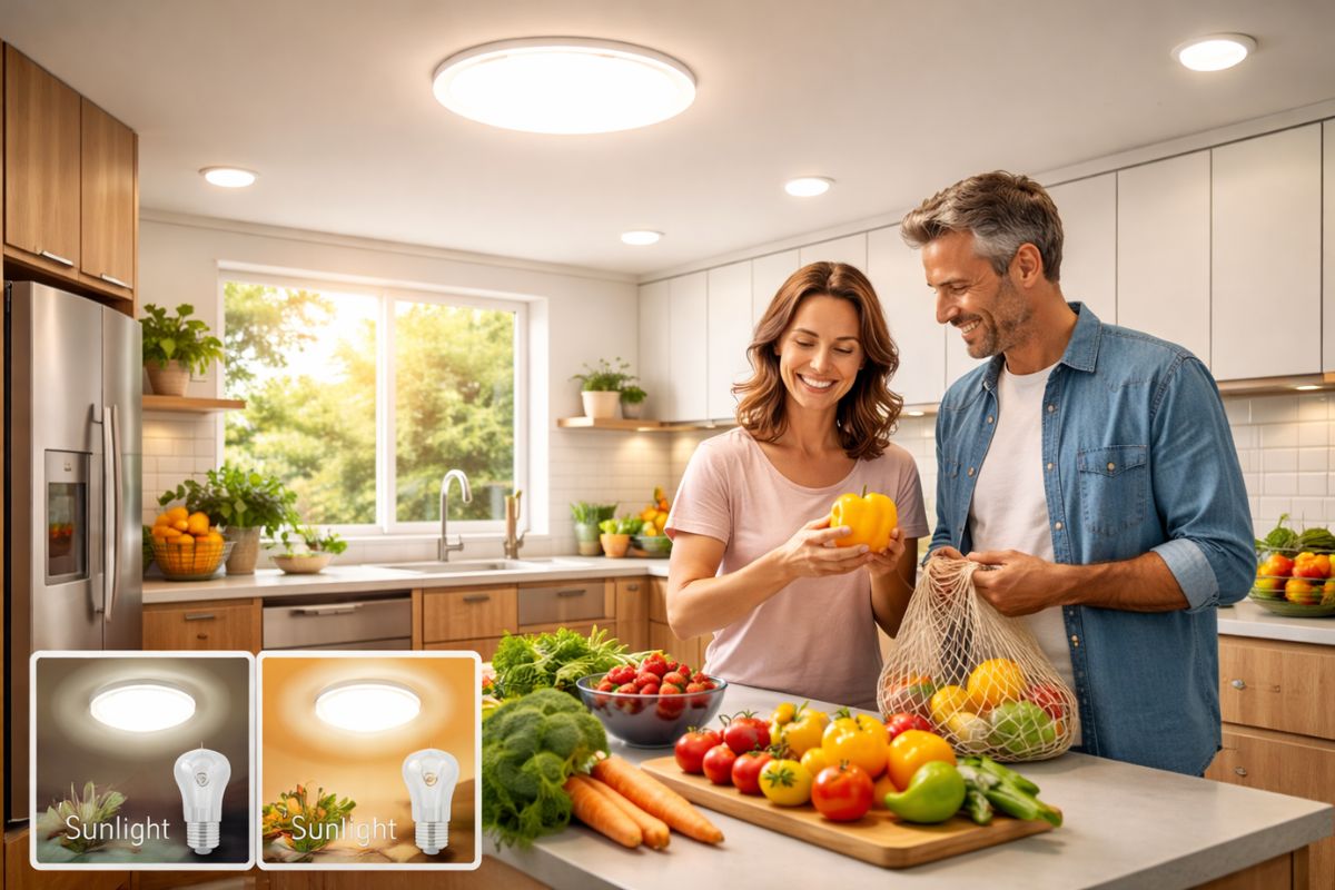 iluminação de espectro completo substitui lâmpadas de LED com CRI, mais economia e menos calor para cores mais fiéis em casa.