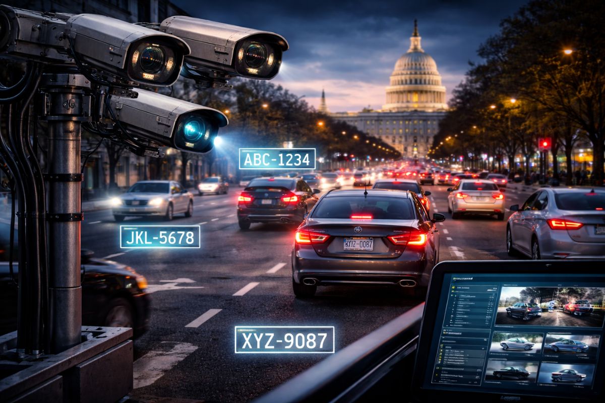 Em Washington, câmeras de trânsito em 2026 entram no radar do SB 6002: ALPR de fornecedores como Flock Safety passam a ter retenção curta e zonas proibidas, enquanto a privacidade vira critério para segurança, mobilidade e confiança pública.
