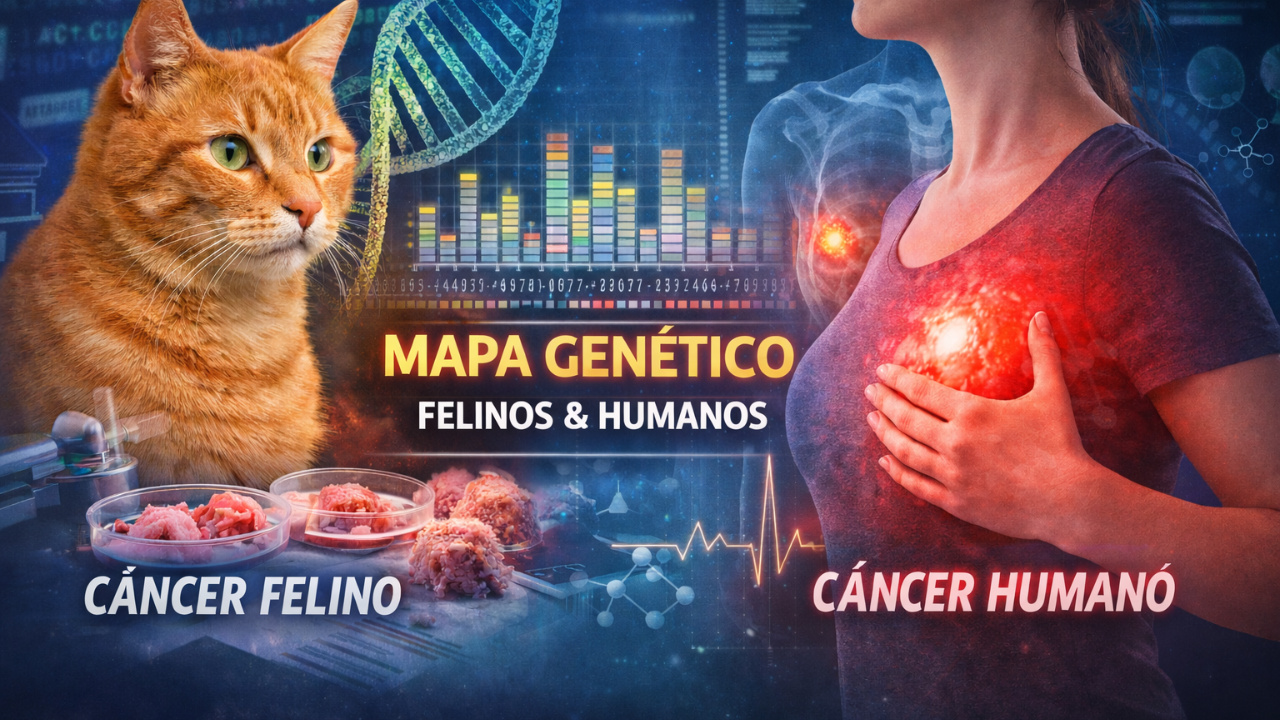 Mapa genético do câncer felino revela semelhanças com o câncer humano e pode ajudar no mama triplo-negativo.