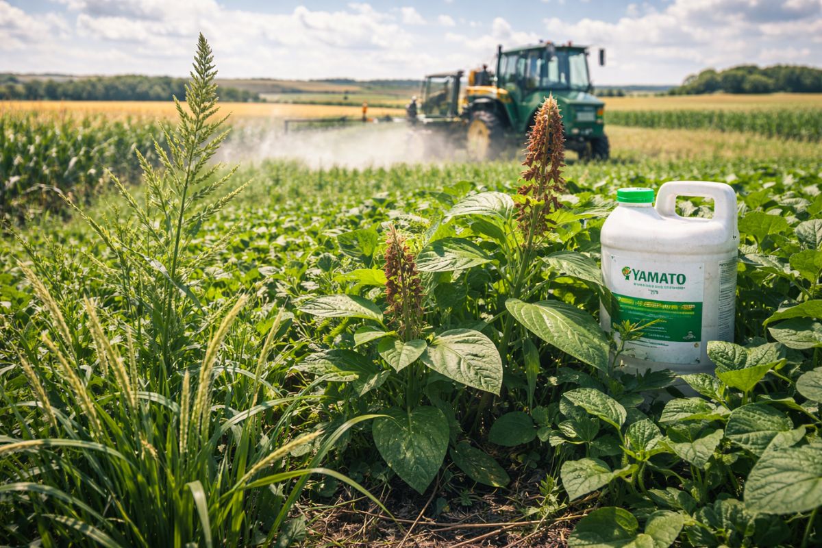 Capim pé de galinha, caruru e amargoso parecem matinho inocente, mas podem tirar até 15% da produção mundial e Yamato chega como defensivo seletivo para proteger soja