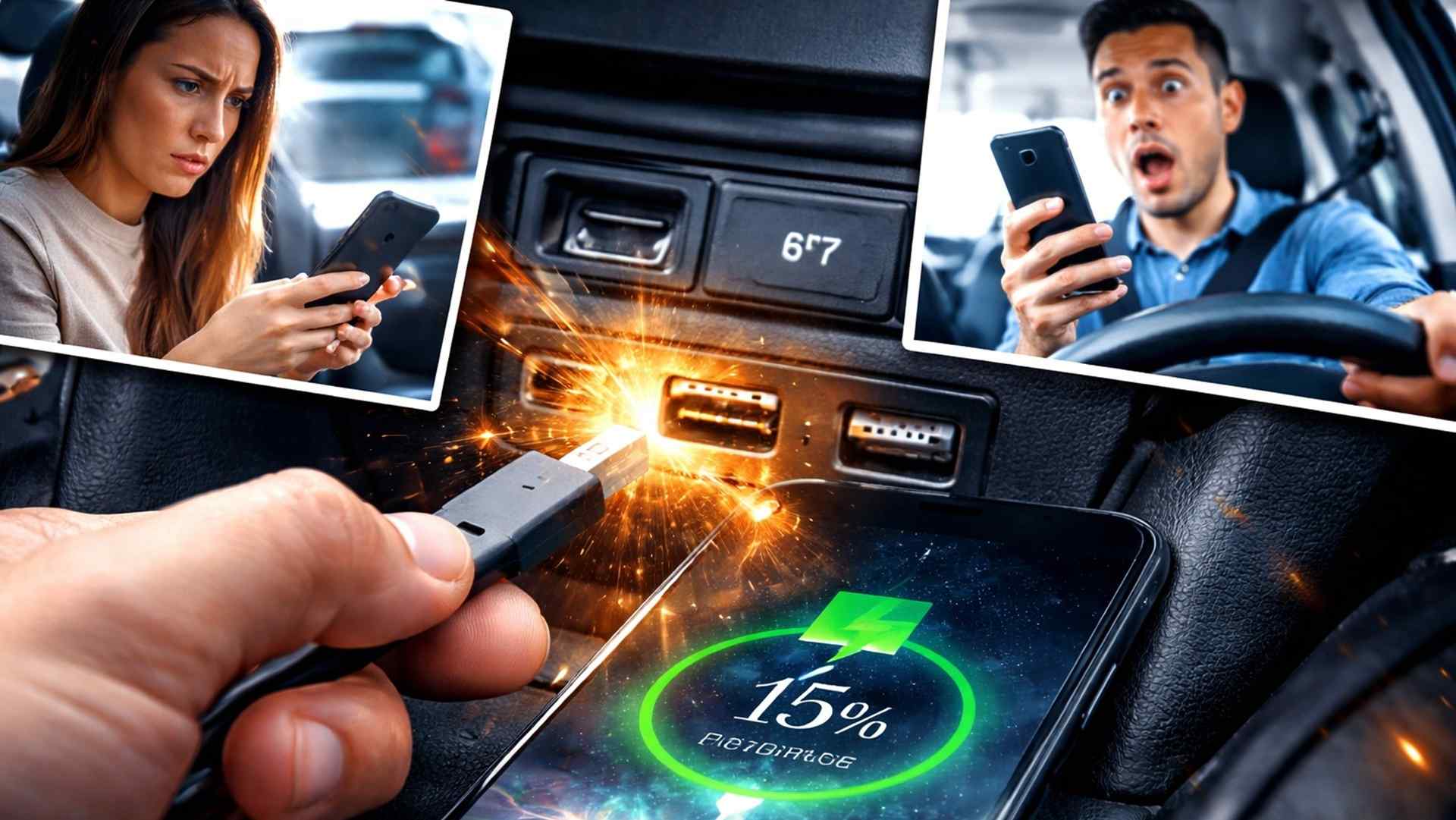 Entenda por que carregar o celular na porta USB do carro pode ser lento e quais alternativas garantem recarga mais rápida.