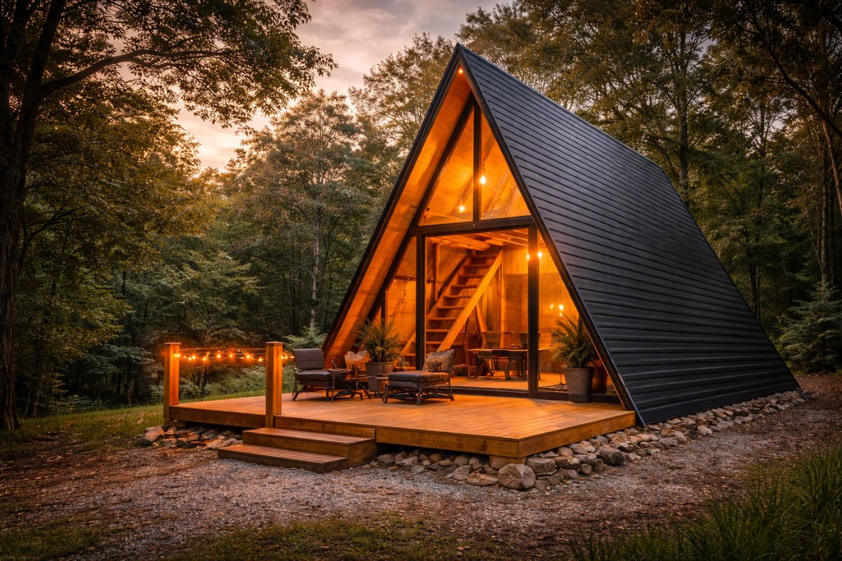 chalé com foco em estrutura, manta, telhado e piso, mostrando como um casal organizou etapas em 7 dias, quais decisões seguram a obra e onde o cronograma mais estressa quando o fechamento precisa acontecer rápido.