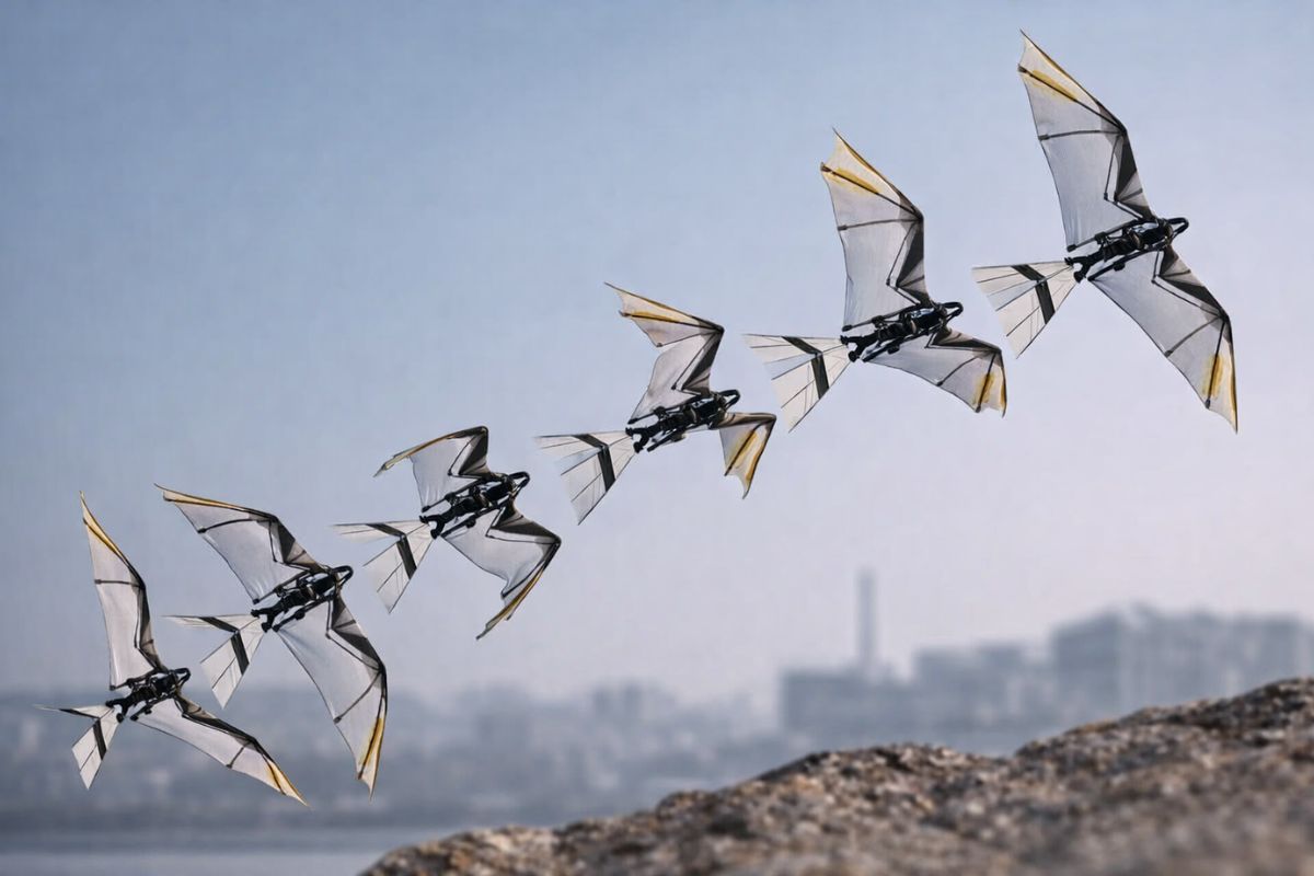China testa robô de asas para voo lento com decolagem inspirada em vertebrados e acelera a nova etapa da robótica aérea biomimética.