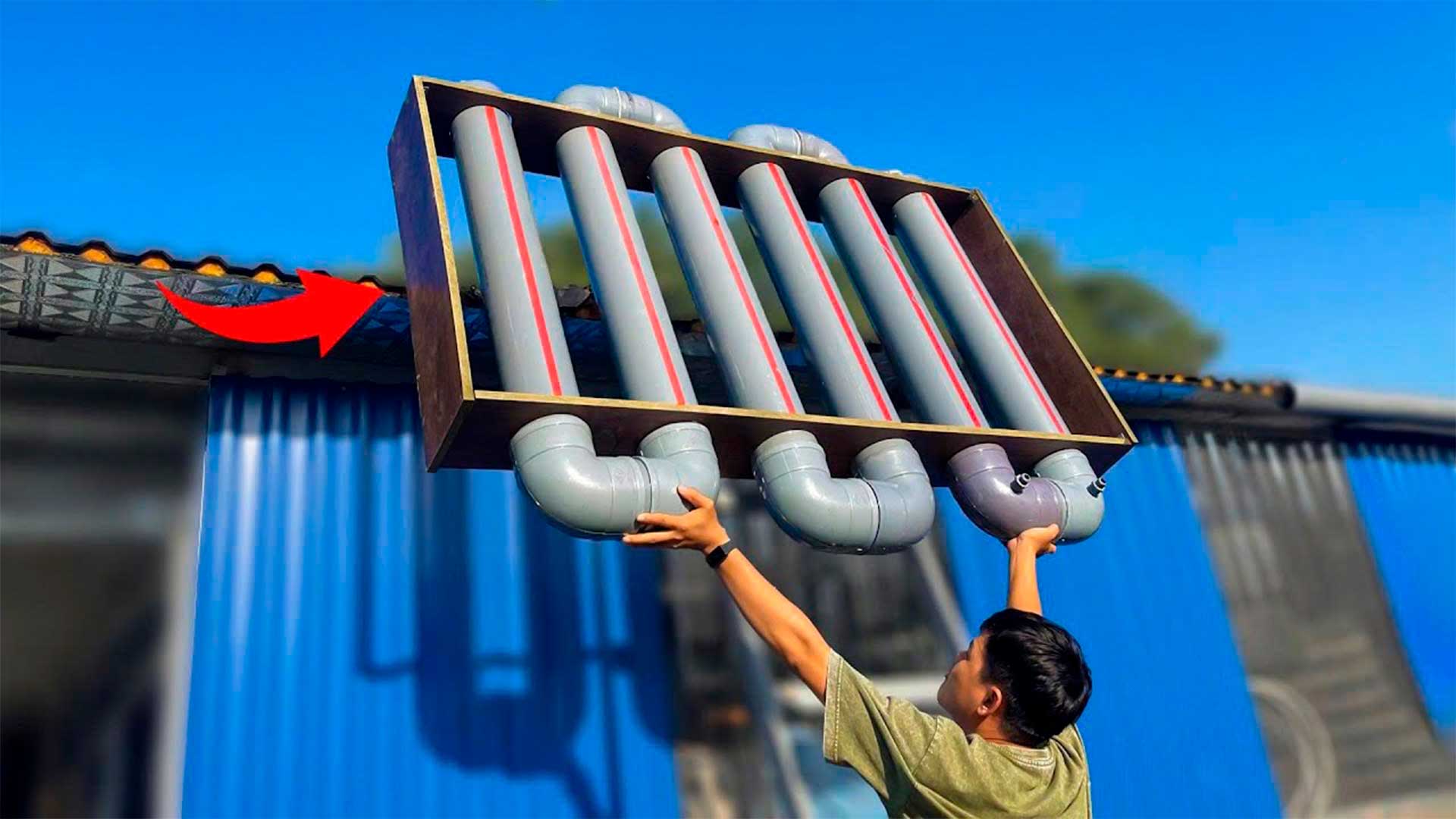 Com tubos de PVC e um filtro, homem transforma telhado em fonte gratuita de água e ensina o passo a passo, no final dá para economizar até 50% na conta usando a água em limpeza, jardim e descarga