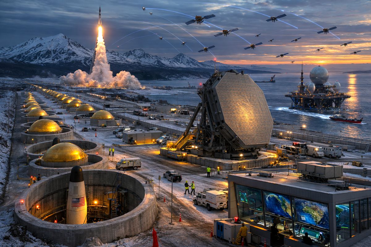 Cúpula Dourada avança no Alasca com radar, satélites e órbita integrada para formar um escudo antimíssil de 175 bilhões.