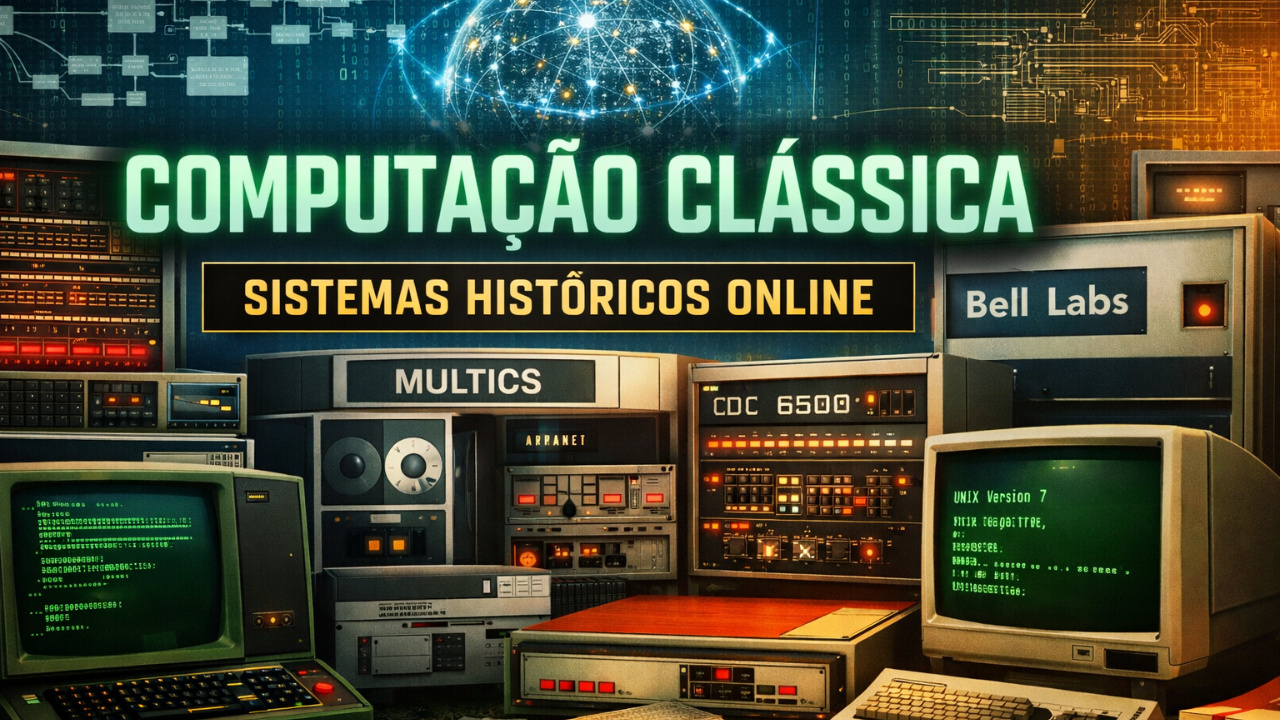 Projeto de computação clássica libera 28 sistemas históricos na internet, incluindo Multics, Unix e plataformas ligadas à ARPANET.