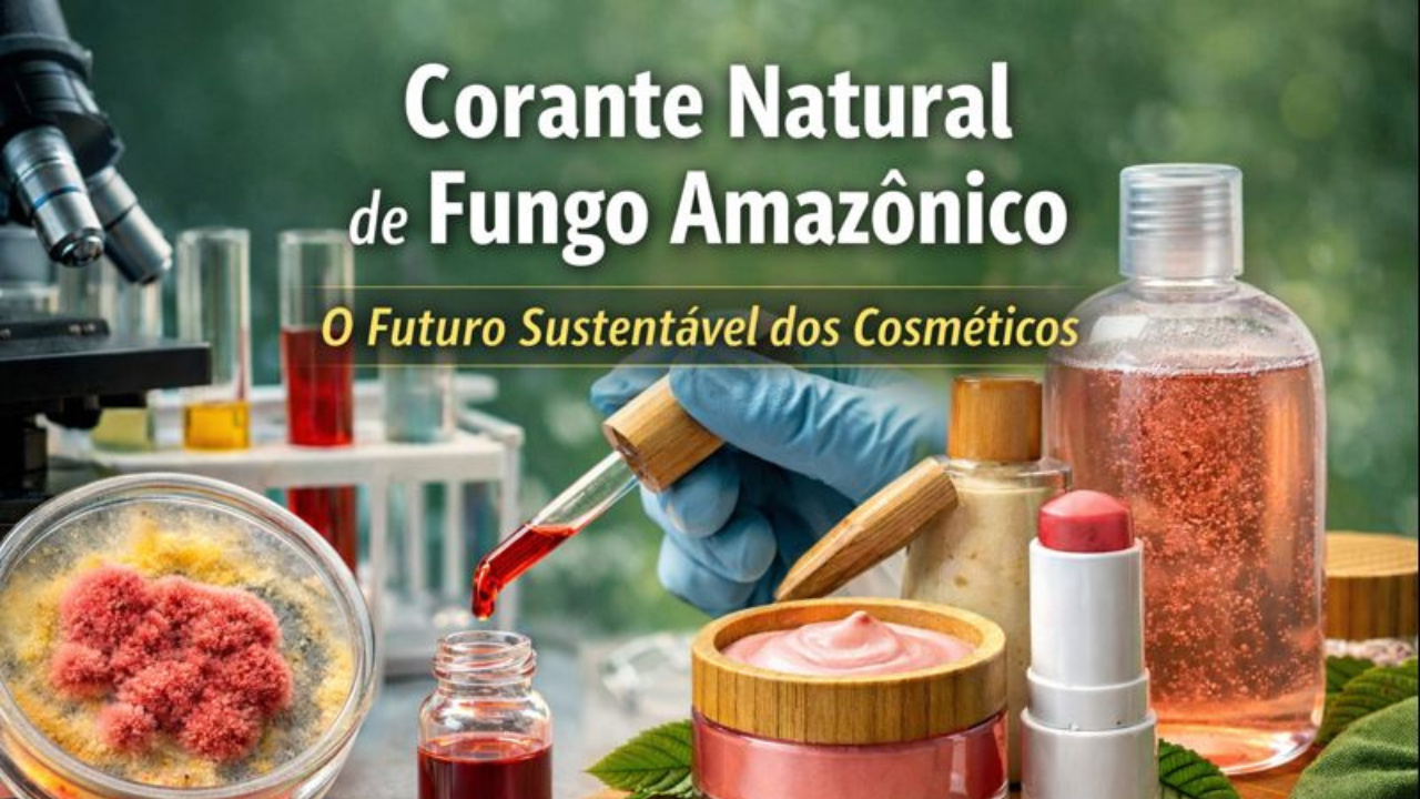 Pesquisa com fungo amazônico aponta corante natural seguro, eficaz e com potencial industrial para cosméticos.