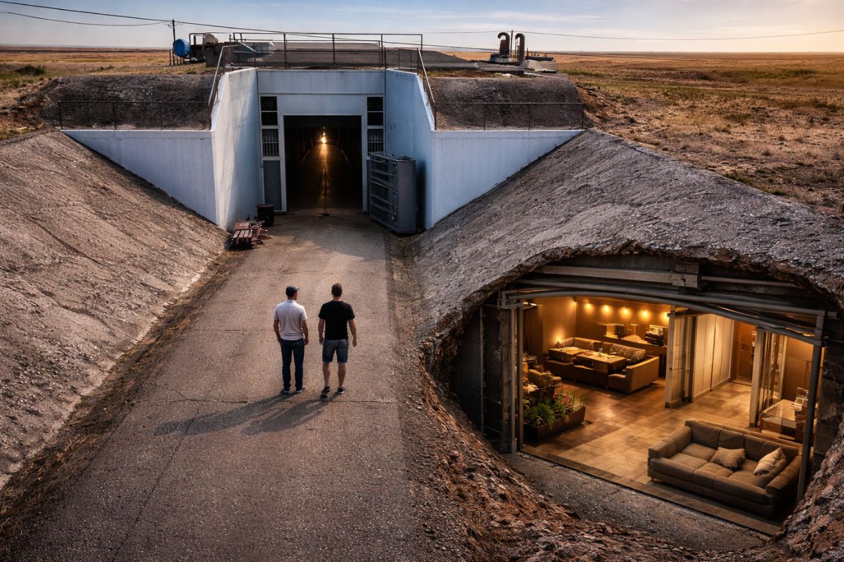 relíquia nuclear vira casa em Sprague: dentro do silo de mísseis Atlas E, concreto de 20.000 PSI, portas gigantes e silêncio extremo mostram como um bunker pode ser habitável.