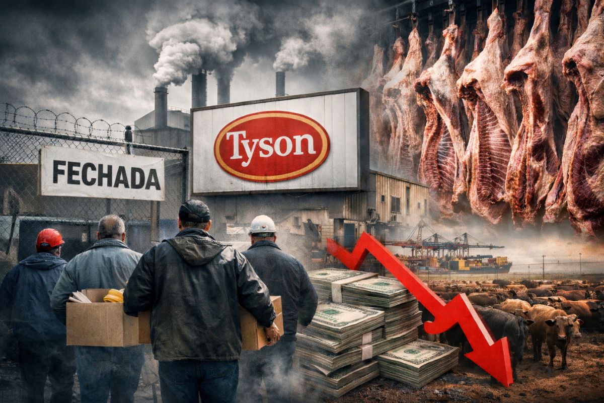 crise na Tyson Foods, que prevê prejuízo de até US$ 500 milhões na carne bovina em 2026