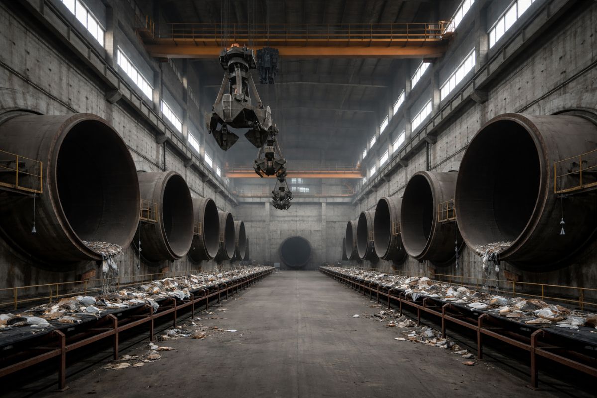 A China construiu mais de 1.000 usinas de incineração para aliviar os aterros, mas agora muitas operam abaixo de 80%, pagam para conseguir lixo e até escavam antigos lixões para manter os fornos acesos