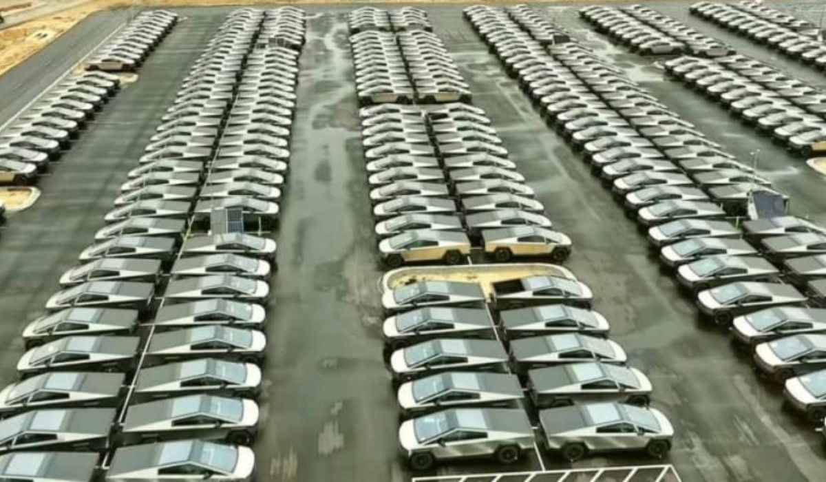 "cementerio" de Cybertruck (Imagen: Reproducción/ Arena EV)