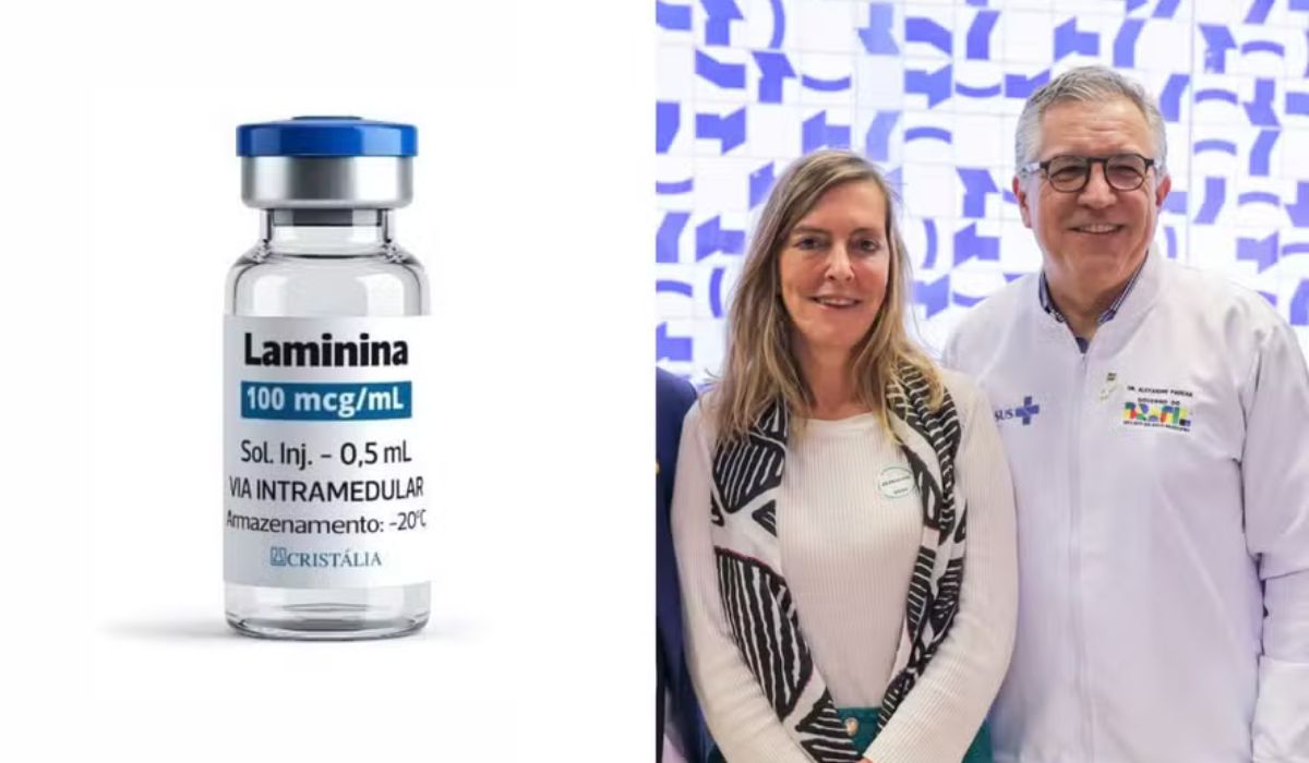 Pesquisa na UFRJ testa polilaminina em lesões na medula e relata recuperação de movimentos; tratamento ainda é experimental e aguarda Anvisa. (Imagem: Divulgação Cristália /Walterson Rosa - Ministério da Saúde)