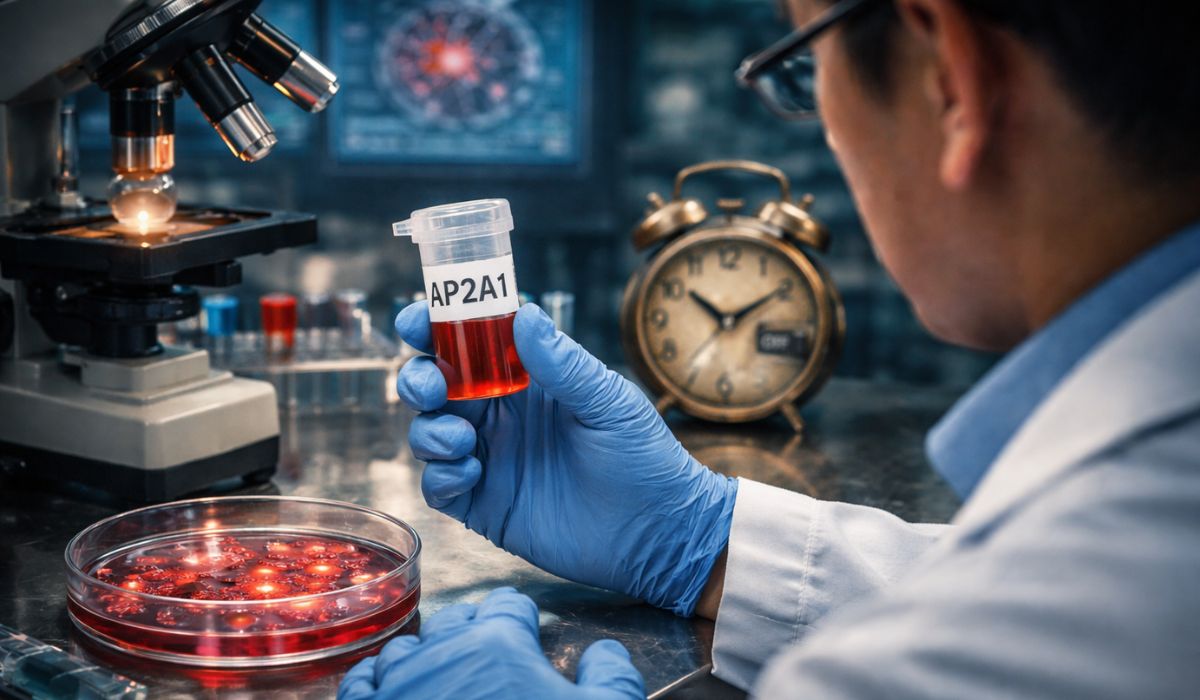 Estudo da Universidade de Osaka indica que a proteína AP2A1 influencia a senescência celular e pode orientar pesquisas sobre envelhecimento. (Imagem: Ilustrativa)