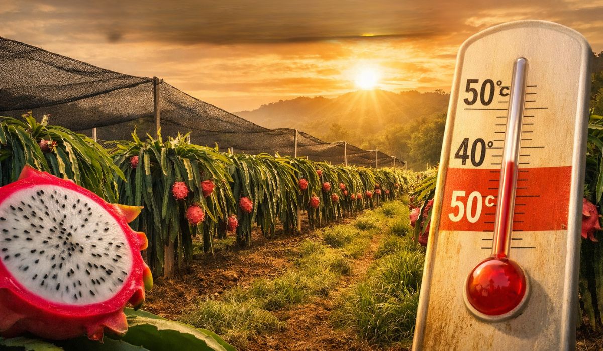 Após perder 40% da pitaya com calor extremo em SC, produtora reorganiza manejo, usa sombrite e mira colher 1 tonelada na nova safra. (Imagem: Ilustrativa)