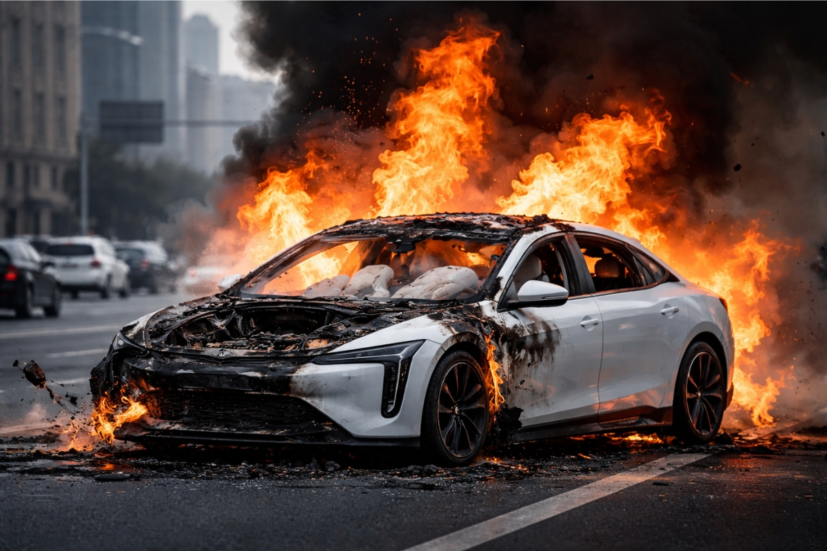 Um vídeo de um Xiaomi SU7 pegando fogo na China, com sons comparados a fogos de artifício, viralizou no mundo inteiro; após o pânico sobre baterias, a montadora revelou que o incêndio começou dentro da cabine e que as “explosões” eram airbags acionados pelo calor extremo