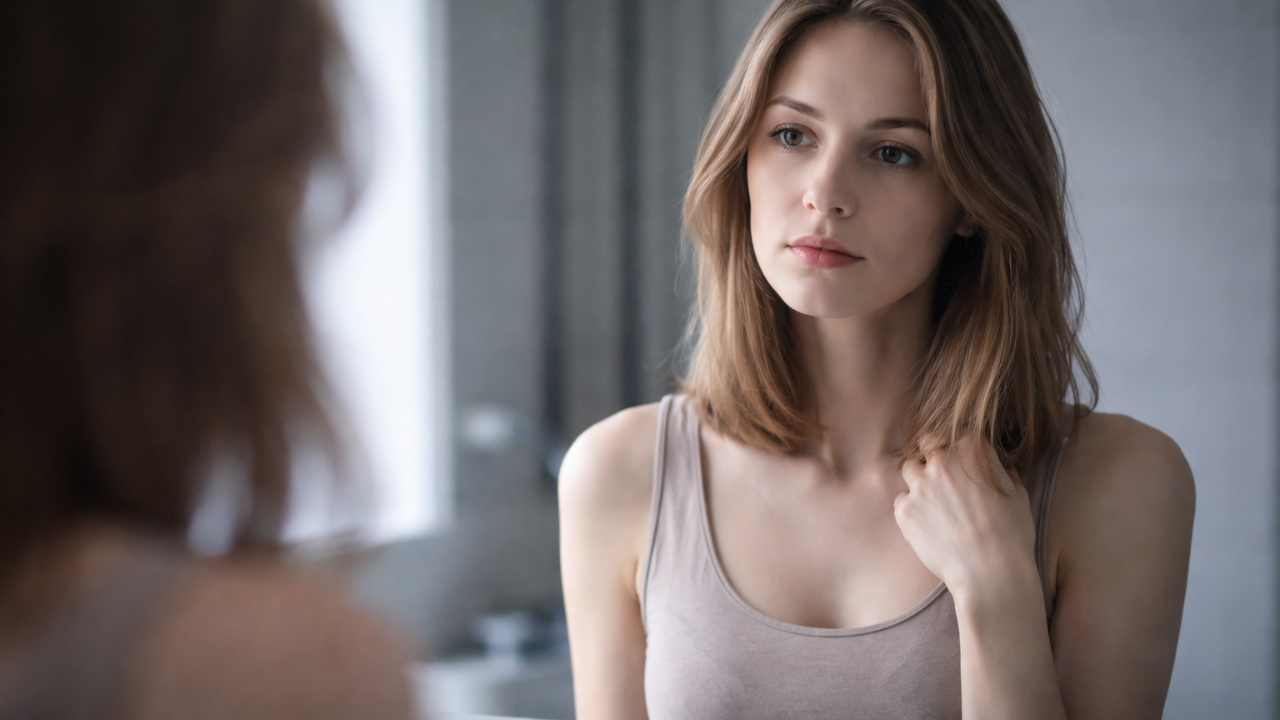 Dismorfia corporal afeta a saúde mental e a imagem corporal. Entenda o transtorno dismórfico e os caminhos para a aceitação pessoal.