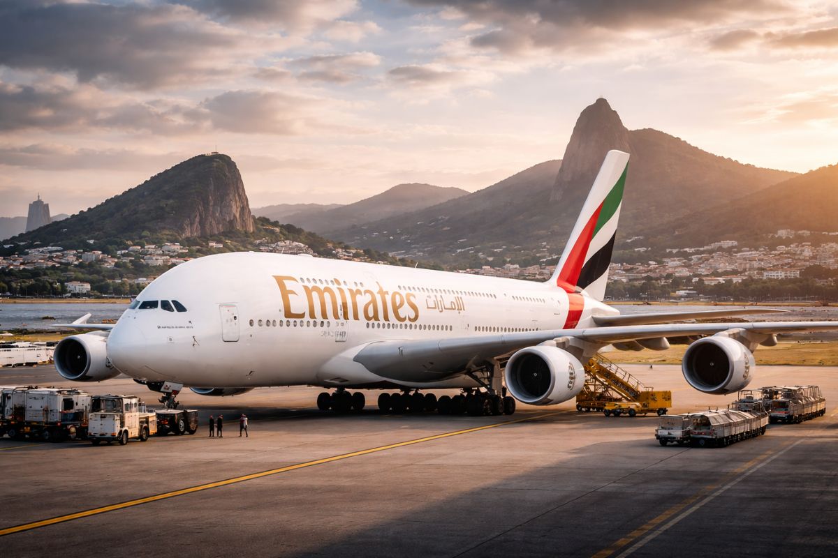 Airbus A380 desviado para o Galeão após drones paralisarem Guarulhos expõe falhas no espaço aéreo e pressiona resposta; Anac reforça proibição, voos migram para Viracopos e Confins, e o episódio vira teste real de segurança em 2026.