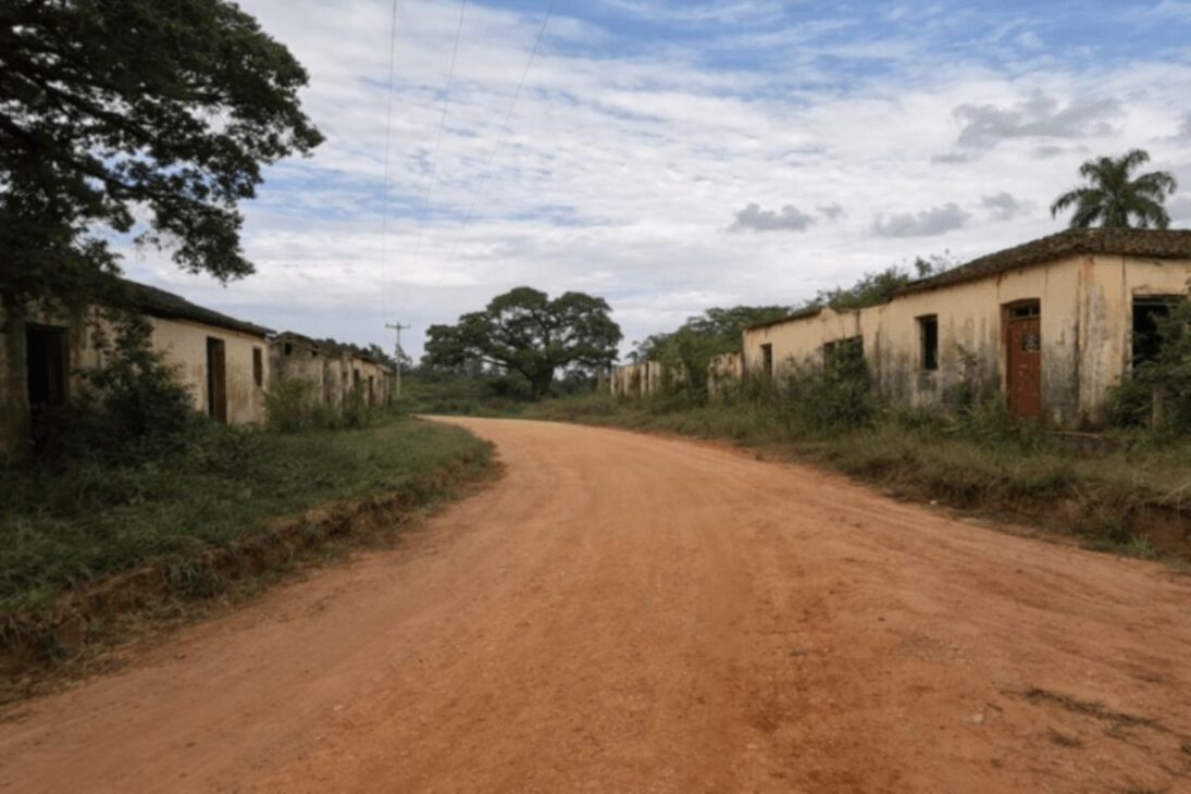 Explore La Villa Abandonada, Escuela Abandonada E Iglesia Abandonada En Ciudad Fantasma Perdida En El Cañaveral.