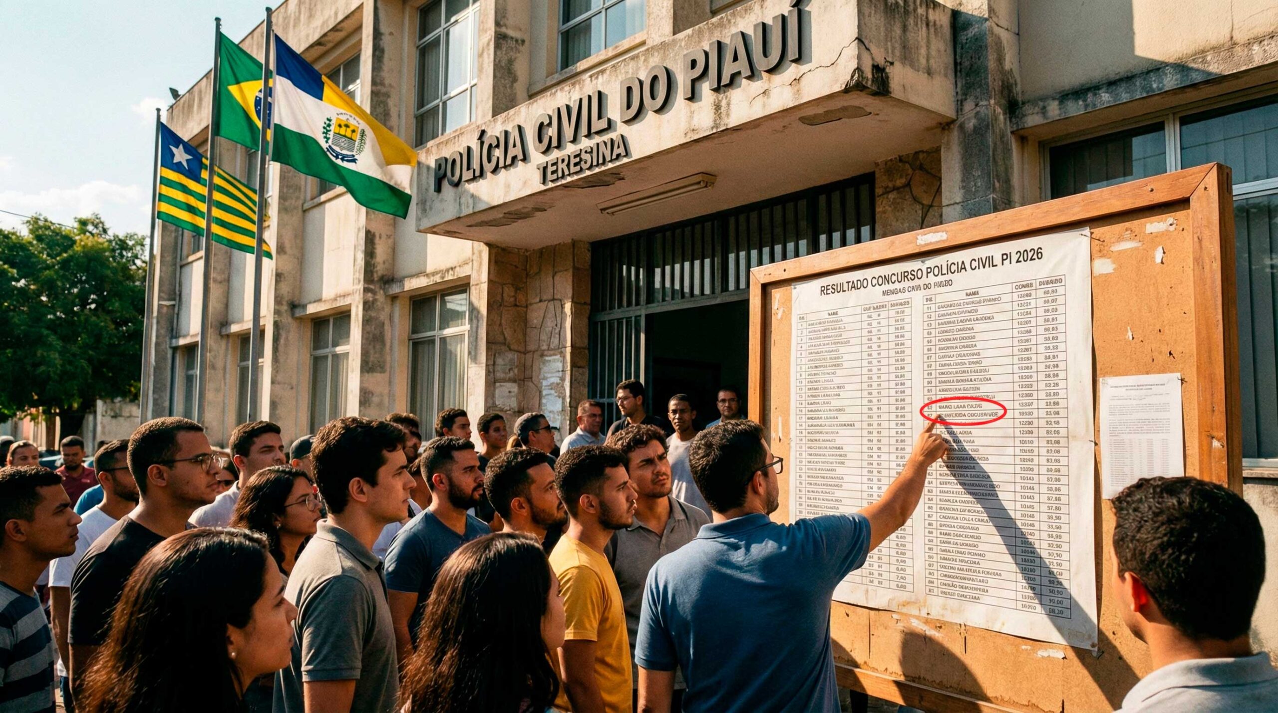 FGV libera resultado preliminar da prova objetiva do concurso PC PI, abre prazo de recursos e confirma datas de próximas etapas com critérios de aprovação e salários detalhados