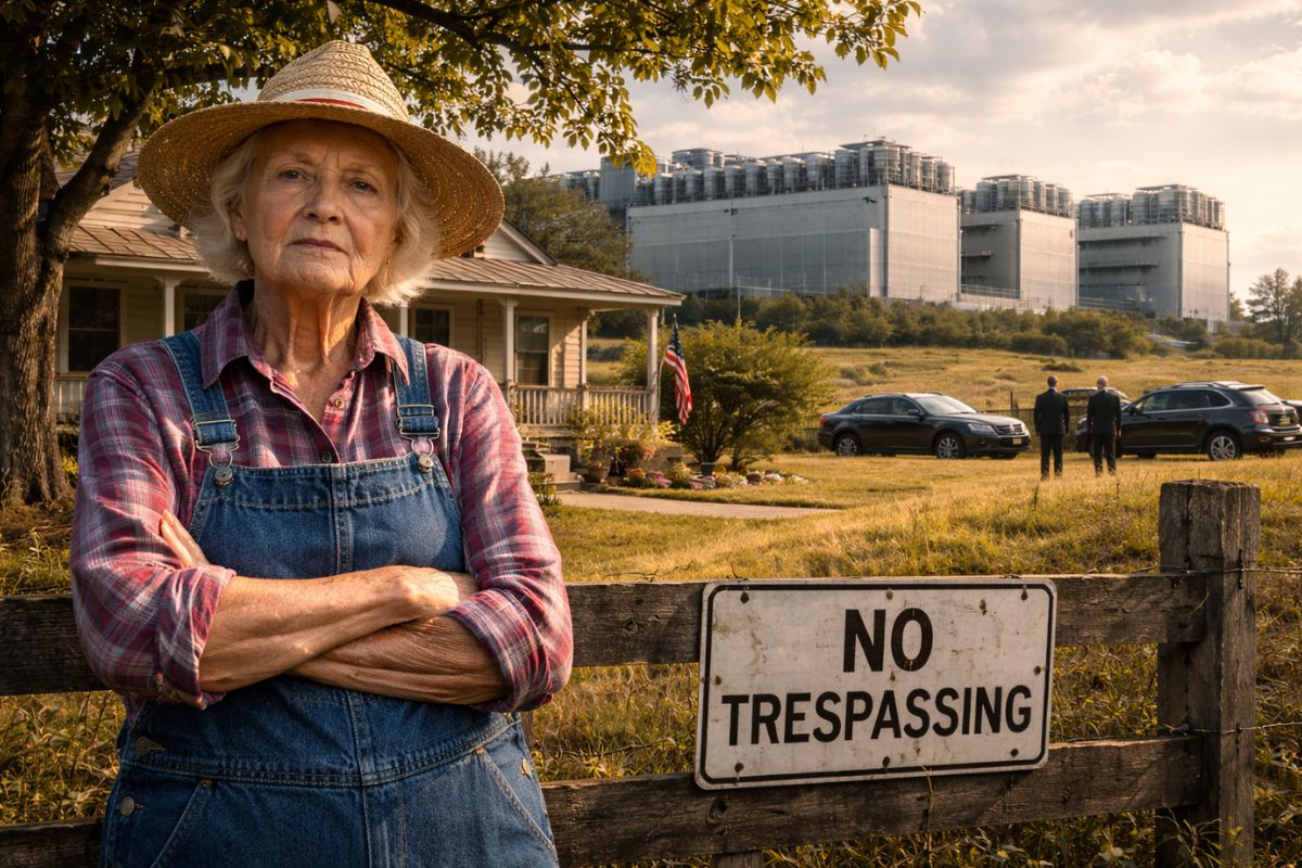 fazendeira no Kentucky diz não a centro de dados de IA no condado de Mason e recusa milhões para manter terra e identidade.