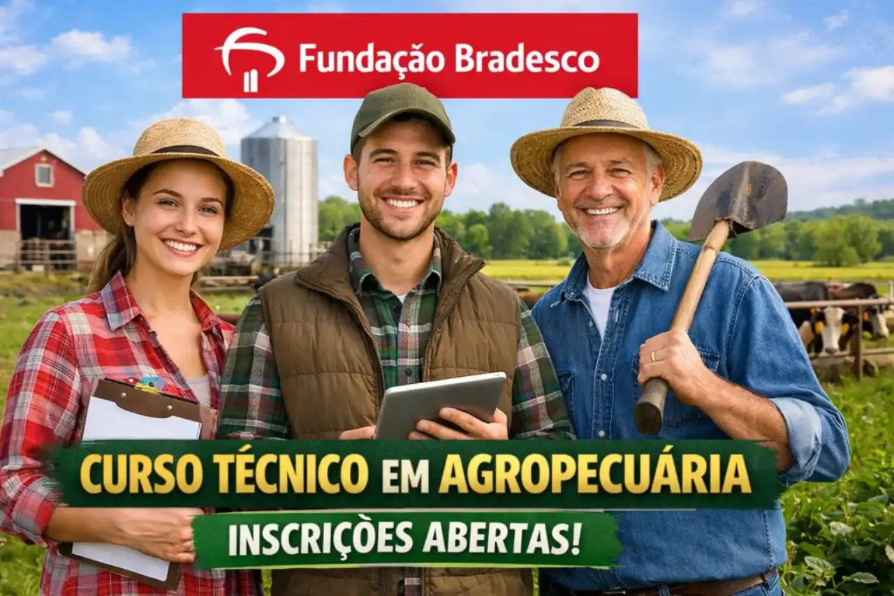 bradesco - Fundação Bradesco - vagas - técnico - curso técnico gratuito - agropecuária