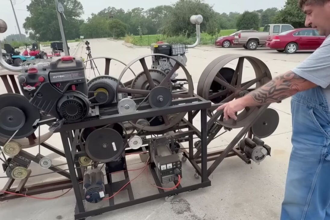 Generador casero que promete energía ilimitada es probado con motores eléctricos, poleas e ingeniería pesada. El experimento expone por qué sistemas de movimiento perpetuo fallan incluso con alta inversión y desmonta mitos populares de internet.