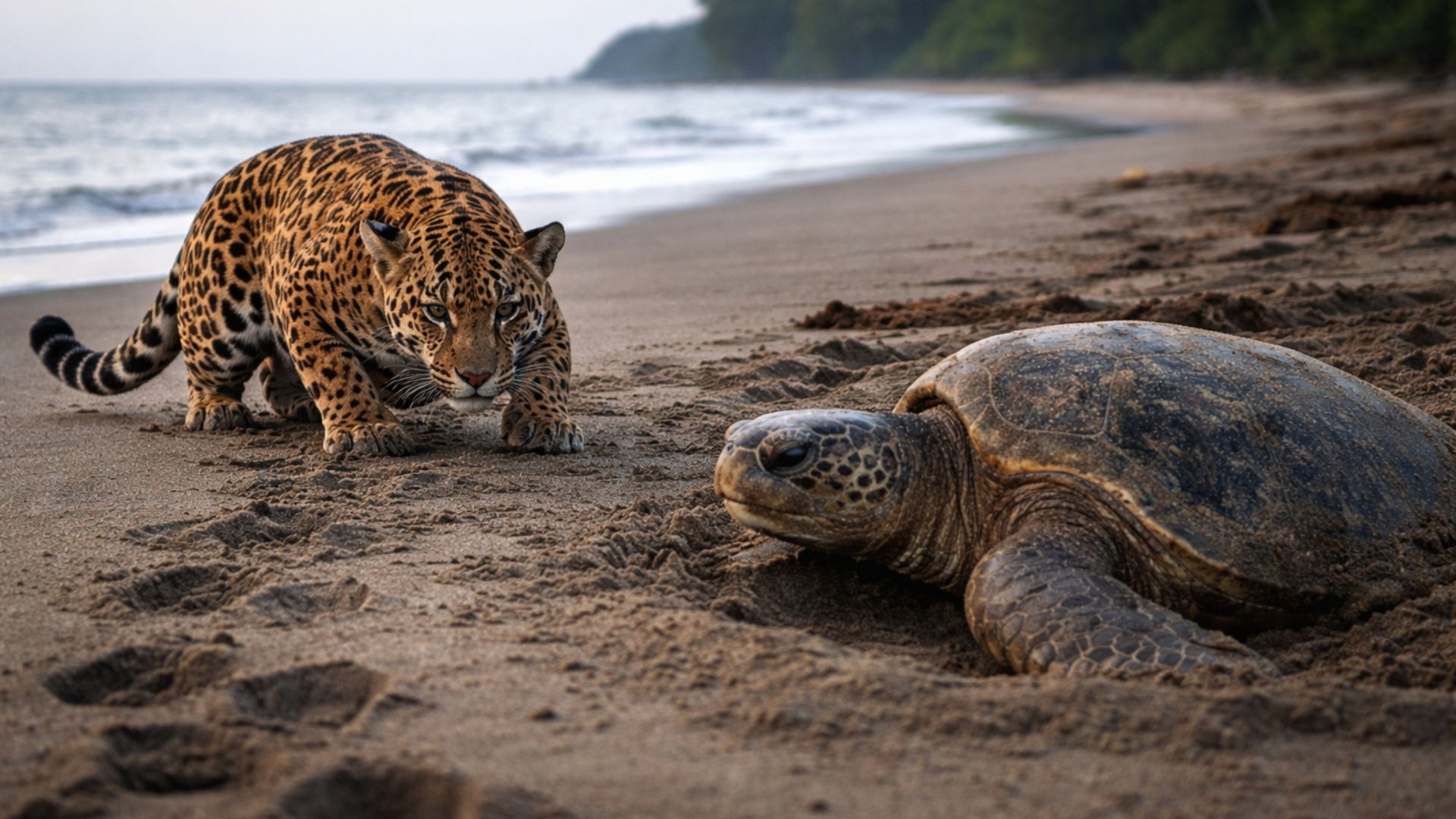 Onças-pintadas passaram a caçar tartarugas marinhas em praias da Costa Rica, revelando adaptação rara e dilema entre dois símbolos da conservação.Onças-pintadas passaram a caçar tartarugas marinhas em praias da Costa Rica, revelando adaptação rara e dilema entre dois símbolos da conservação.